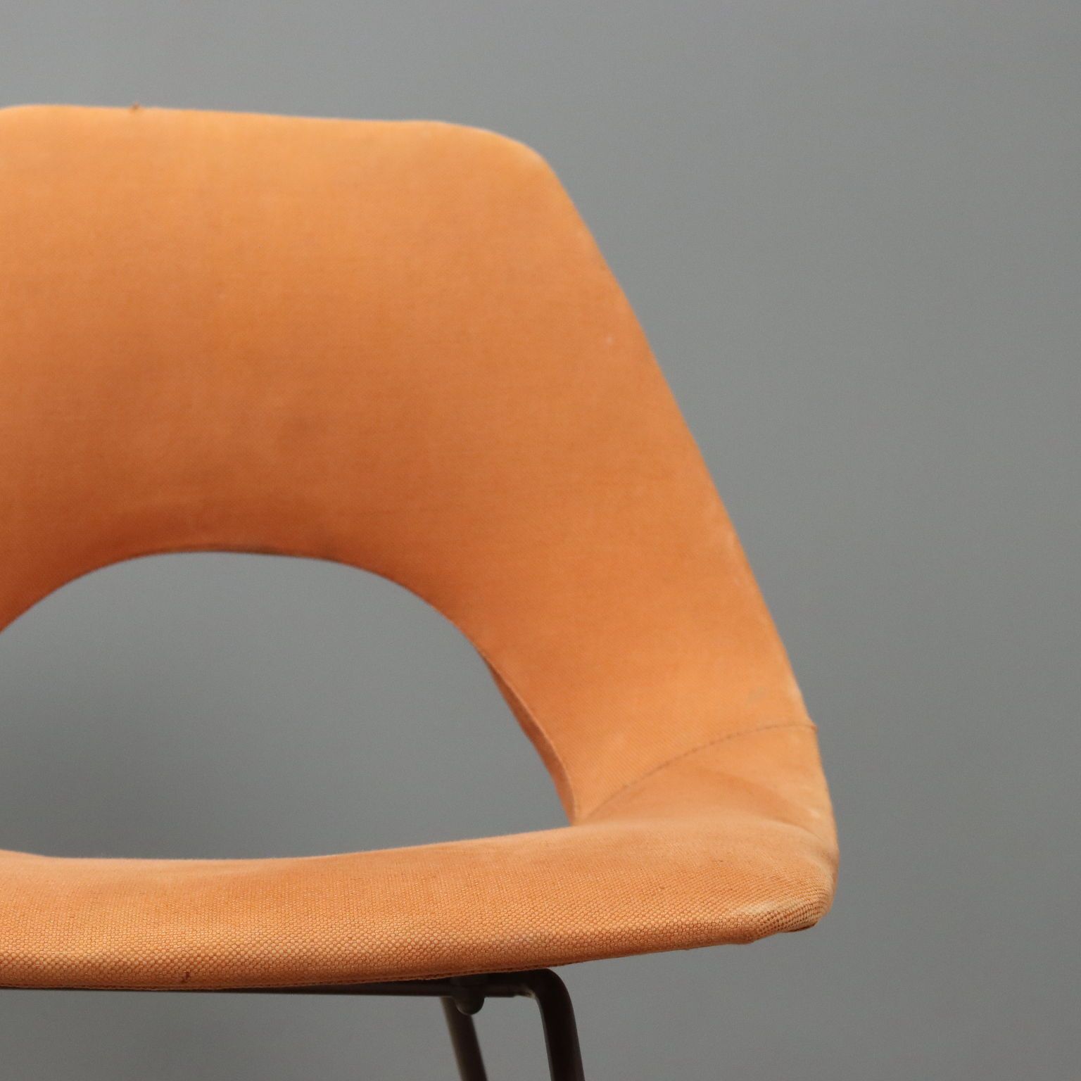 Chaises vintage Saporiti en tissu, années 1950-1960, par Augusto Bozzi photo vinterior