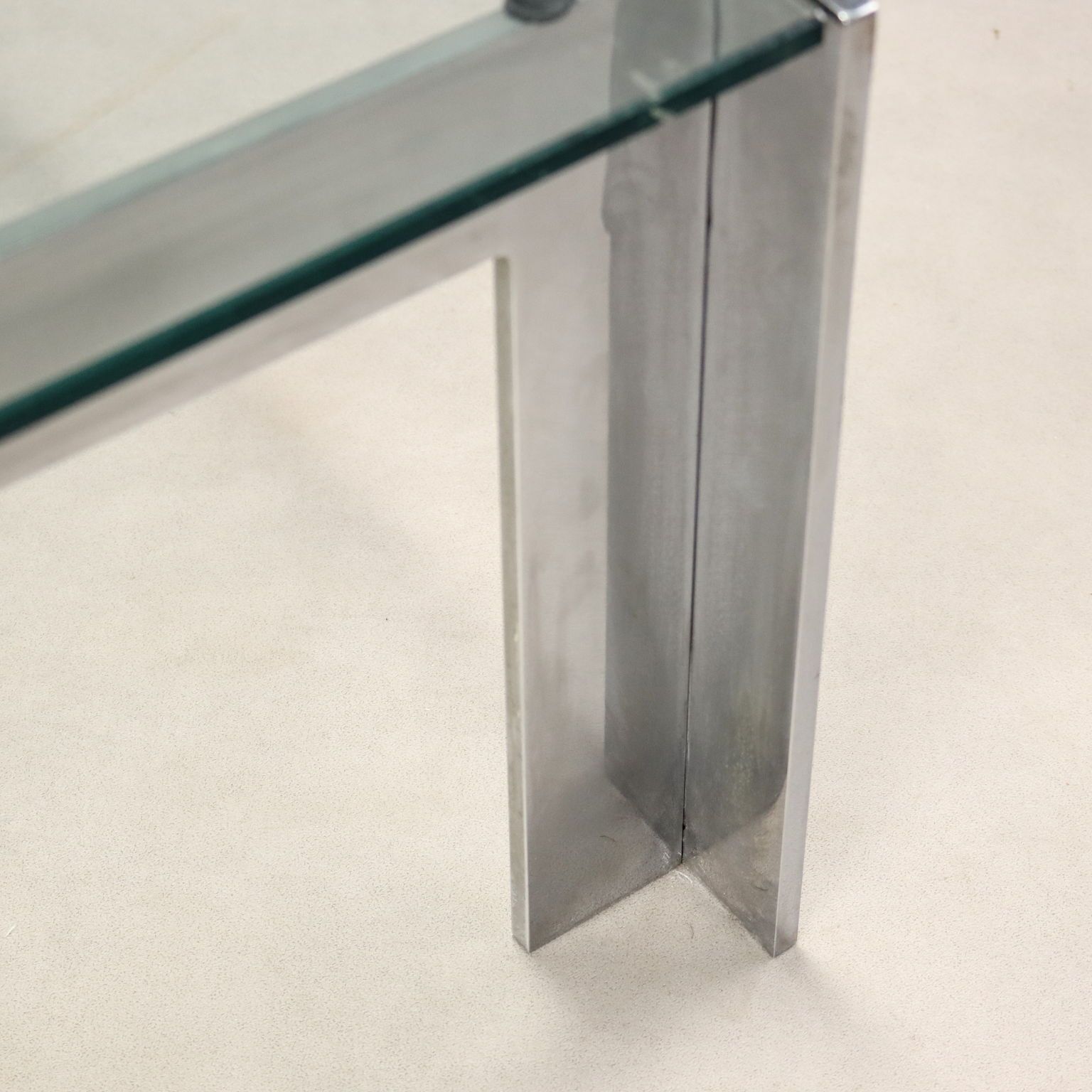 Vintage Coffee Table Metal Glass Design Italy 1970s photo 800.0