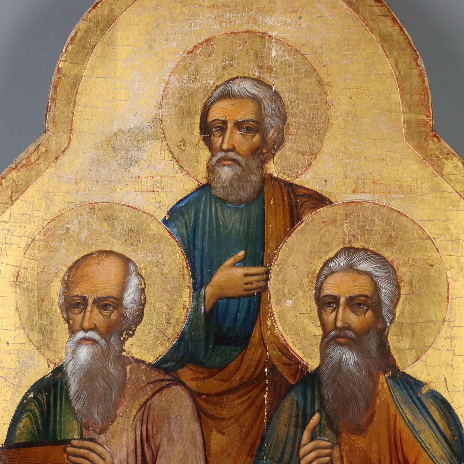 Antique Icon With Religious Subject Tempera On Board XVIII XIX Century photo for sale