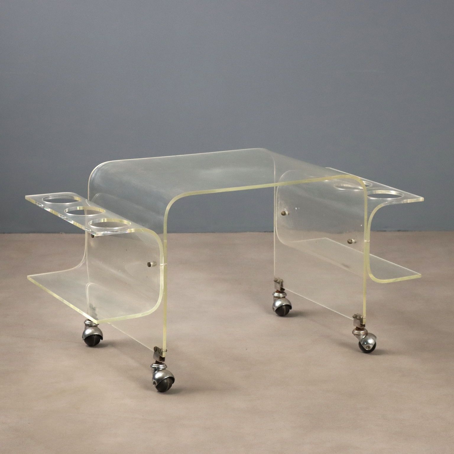 Vintage keukenkar plexiglas design Italië jaren 1970