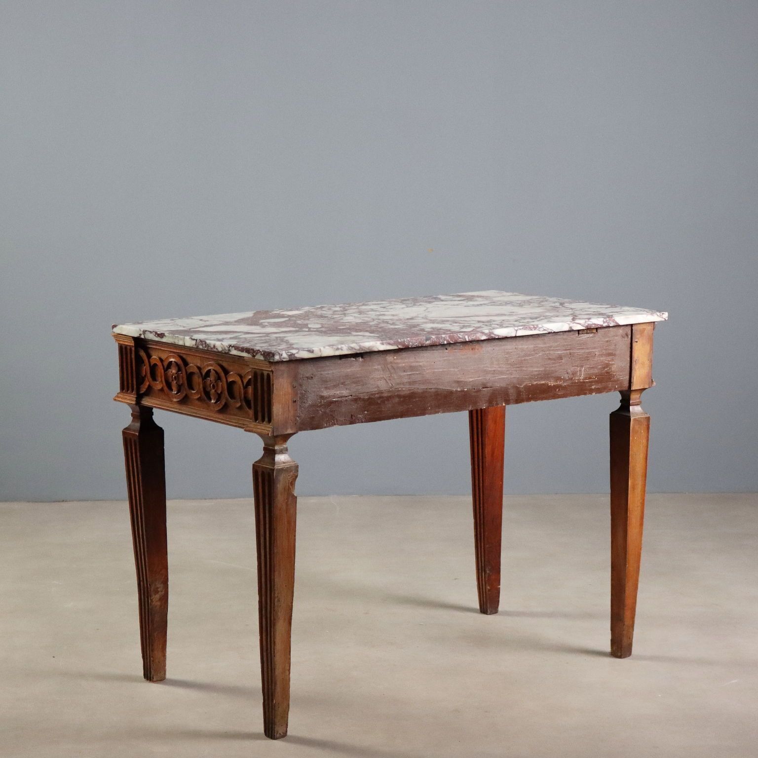 2220.0 Console Neoclassical Walnut Marble Top XVIII Century photo