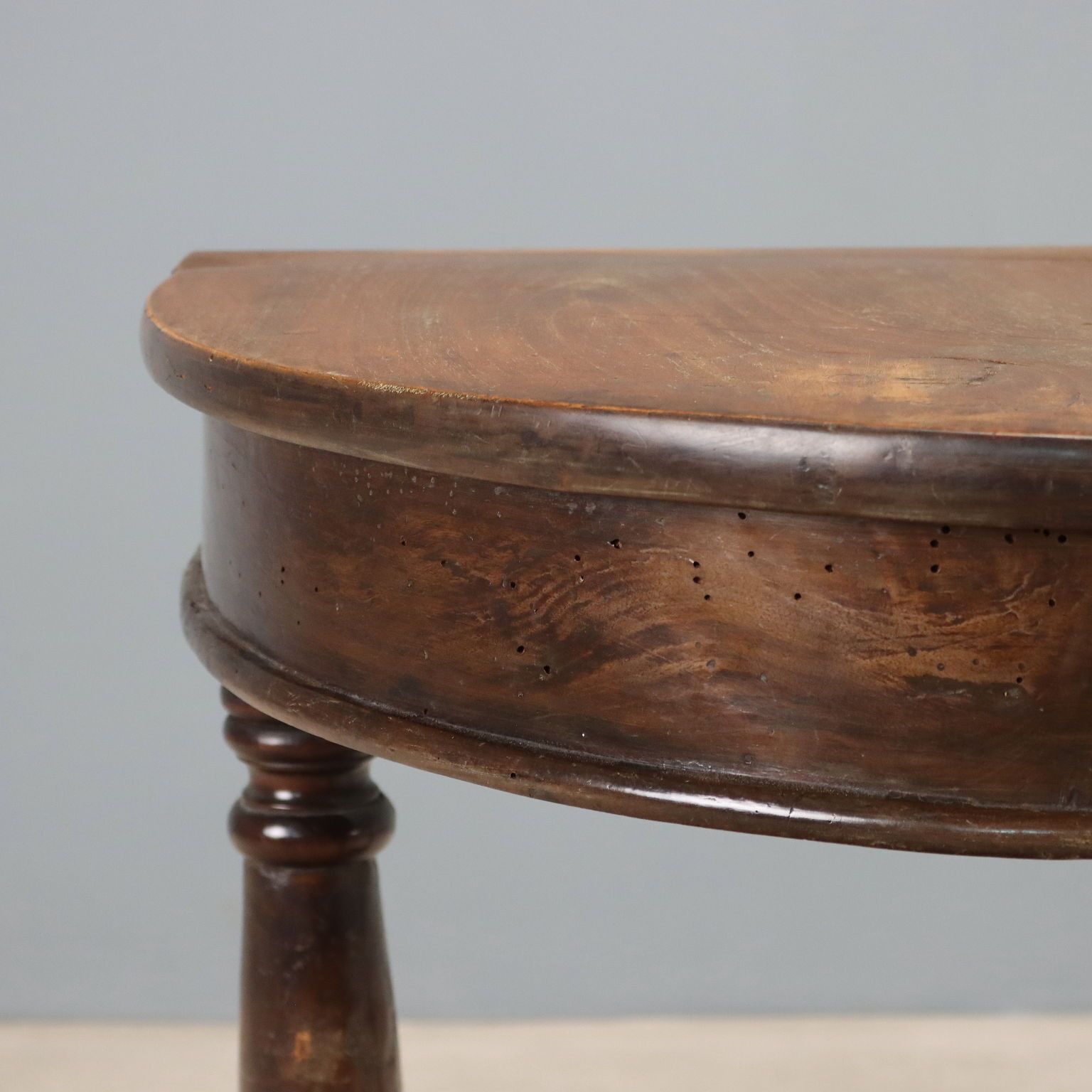 Demi Lune Console in Walnoot, Italië, 19e Eeuw photo for sale