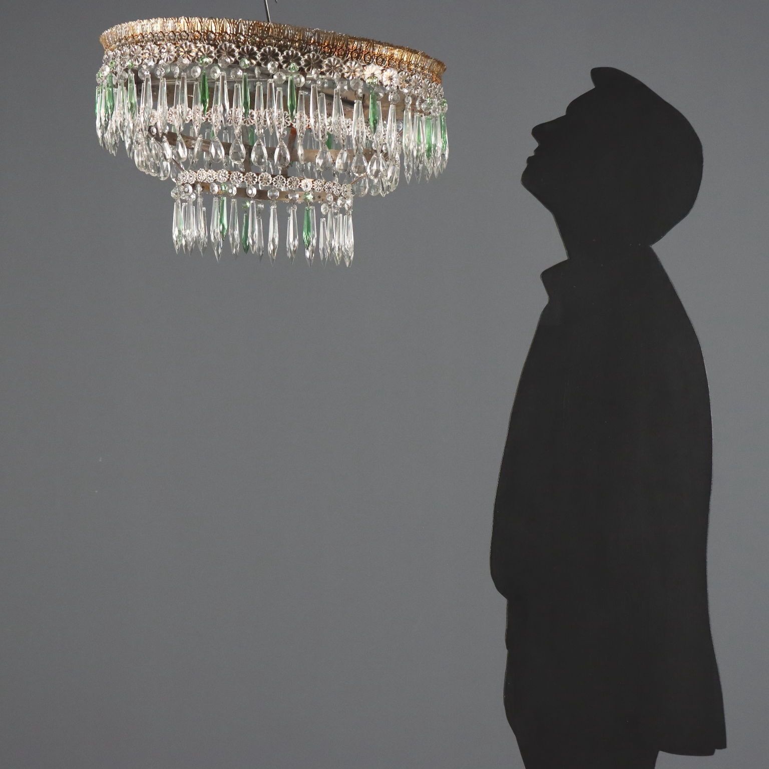 Chandelier Empire Style Iron Glass Italy XX Century photo furniture