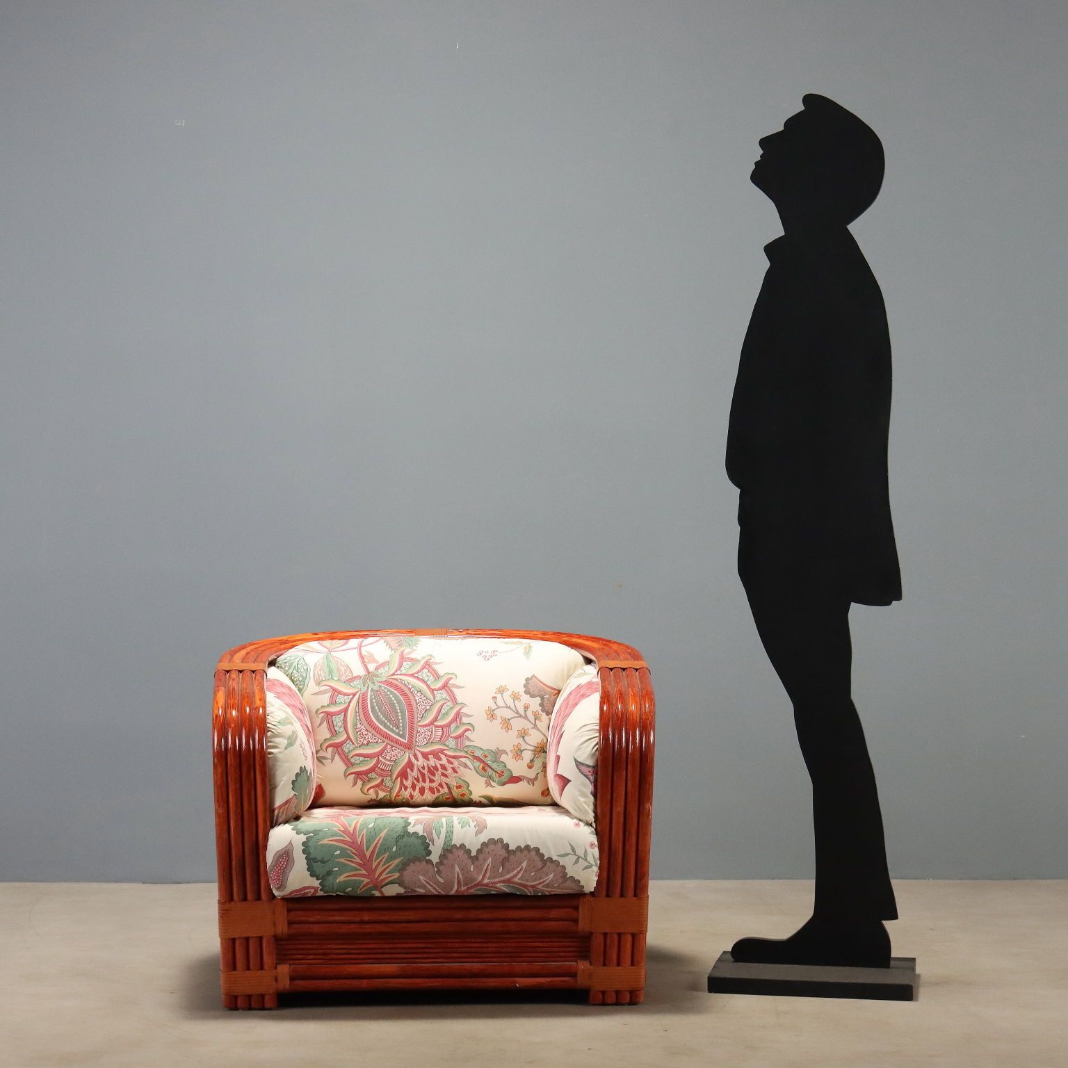 Fauteuil vintage Maugrion en rotin et bambou, Italie, années 1980 photo furniture