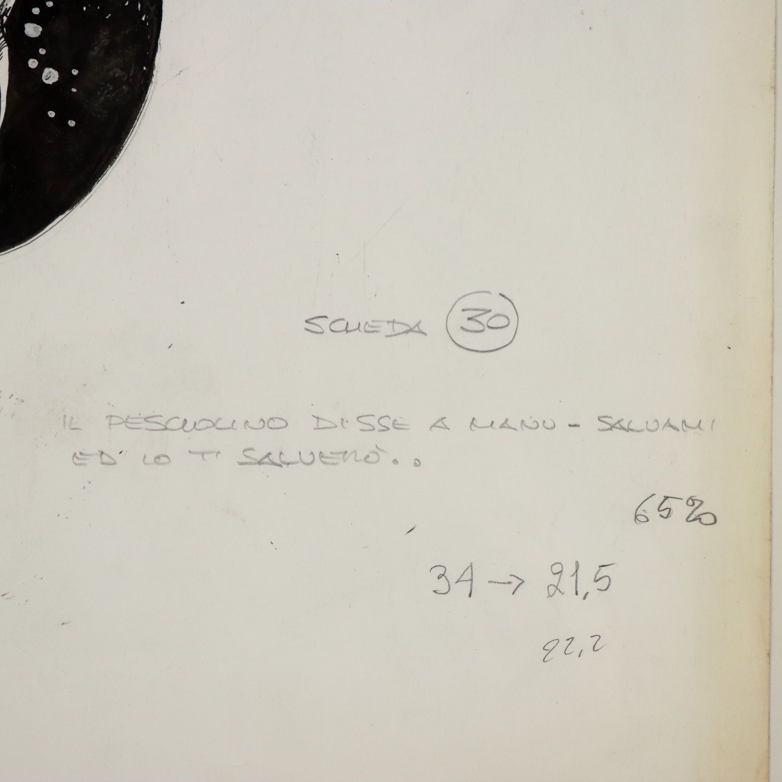 Tekening van Sergio Toppi photo vintage