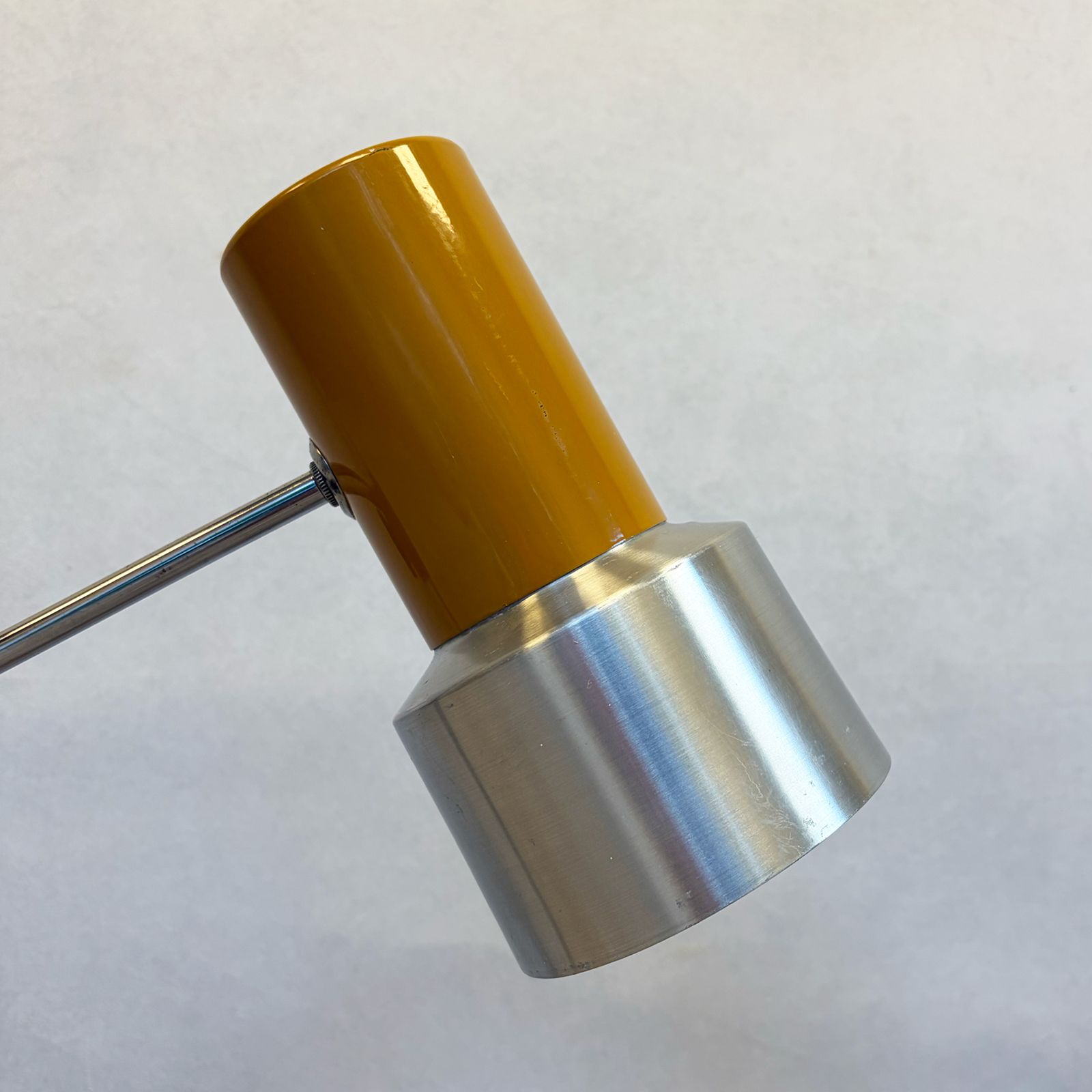 Prova Mustard Enamelled Metal And Aluminium Adjustable Desk Lamp, Italy photo 195.0