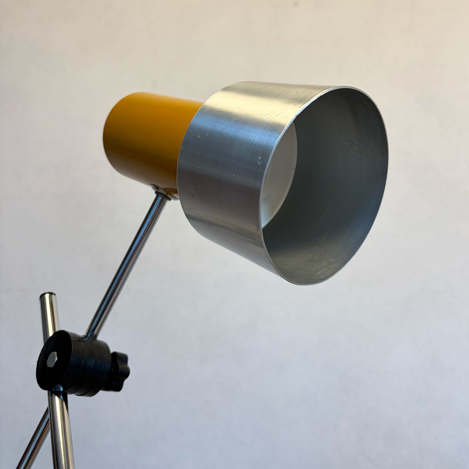 Prova Mustard Enamelled Metal And Aluminium Adjustable Desk Lamp, Italy photo buy