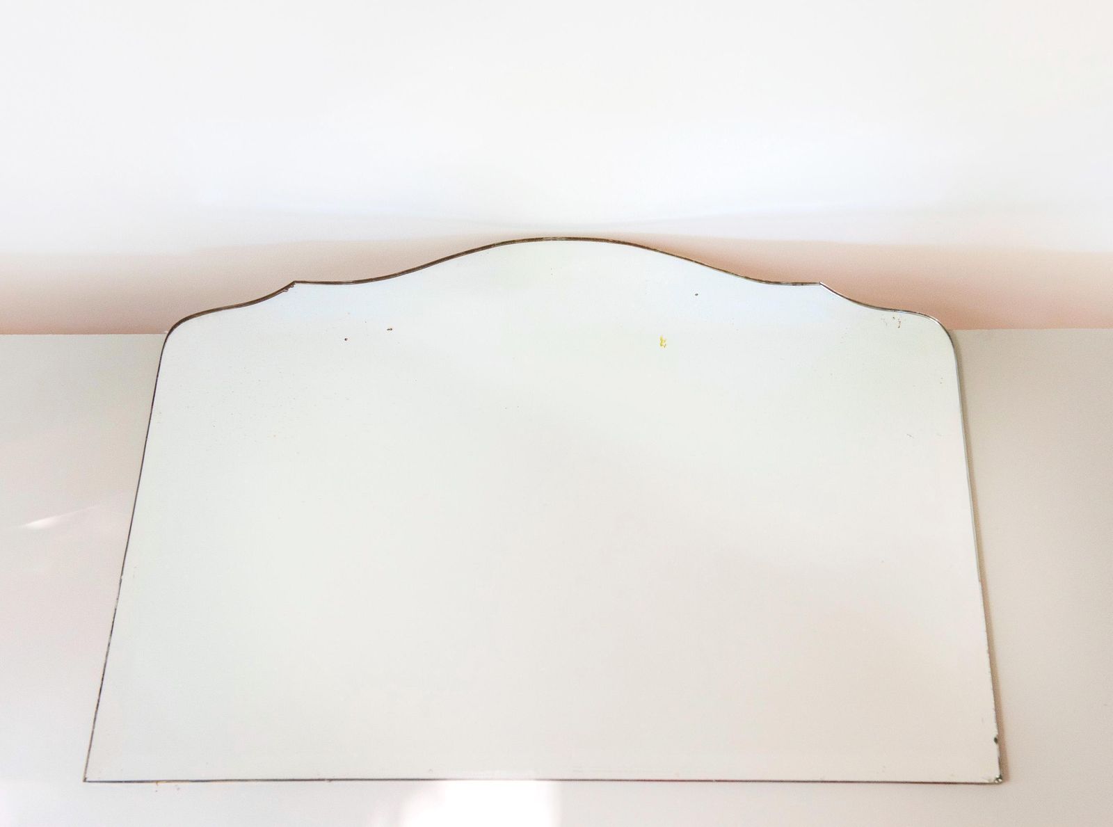 photo furniture Antique Dutch Art Deco Oak Wall Mirror With Beveled Glass   Amsterdam School Mantel Mirror, 1920s