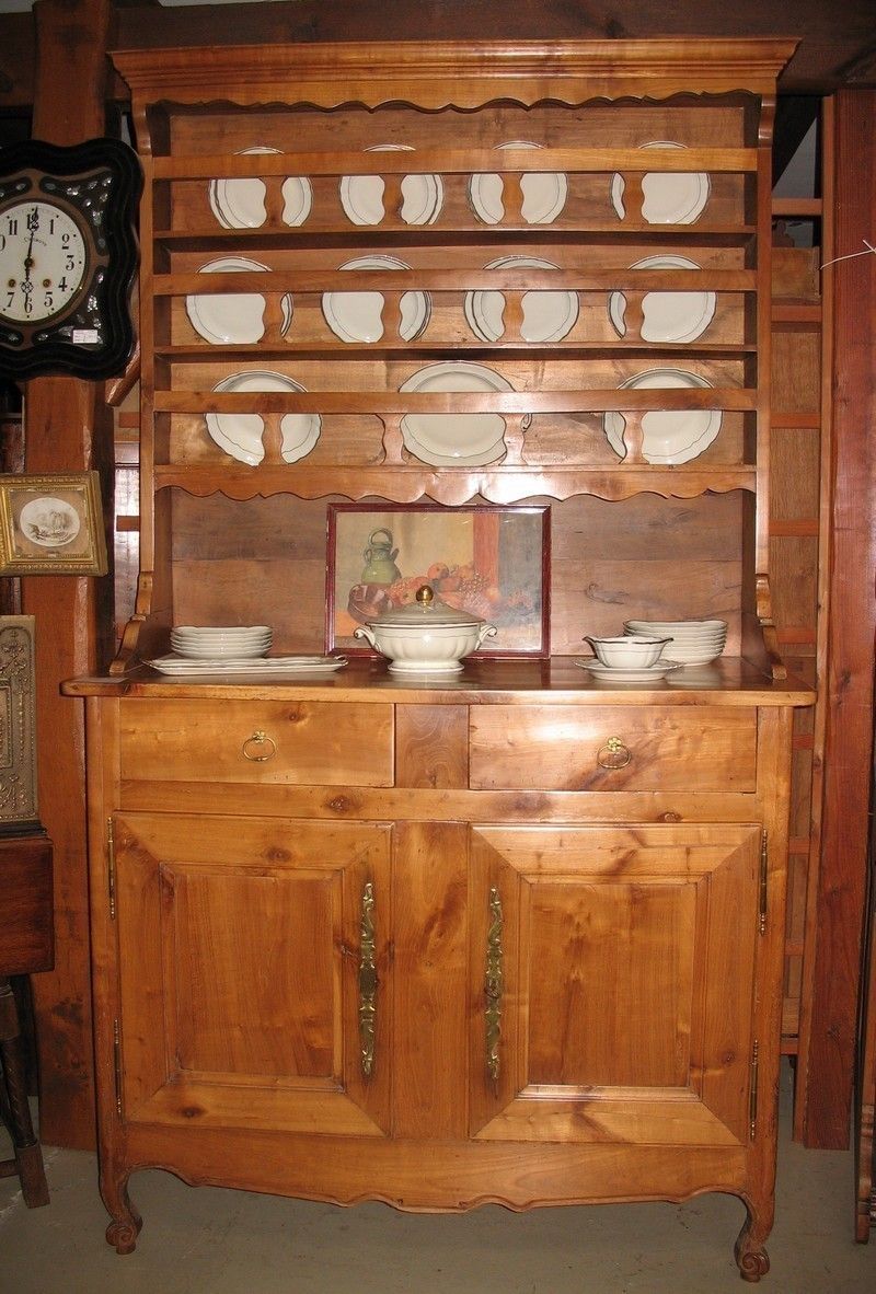 Louis XV China Cabinet In Cherry Nineteenth