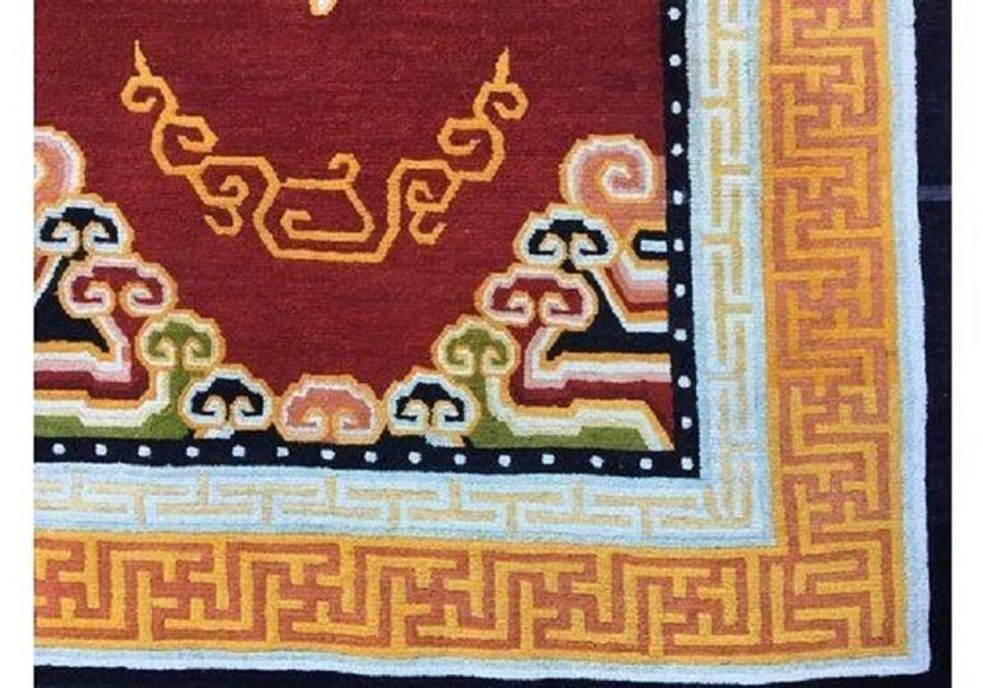 Vintage Tibetan Rug 2.12m X 1.24m photo vinterior