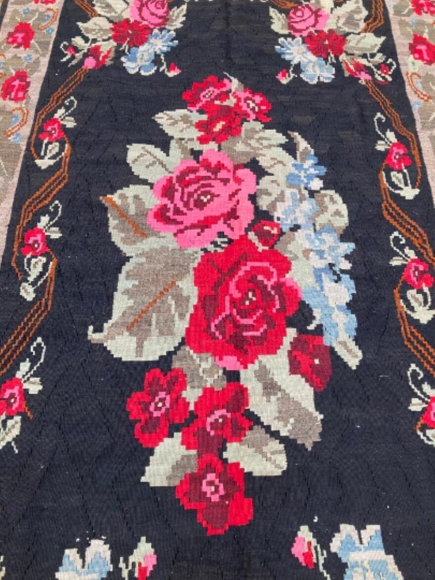 Vintage Kaukasische Karabagh Kilim 2,77 m x 1,49 m photo for sale