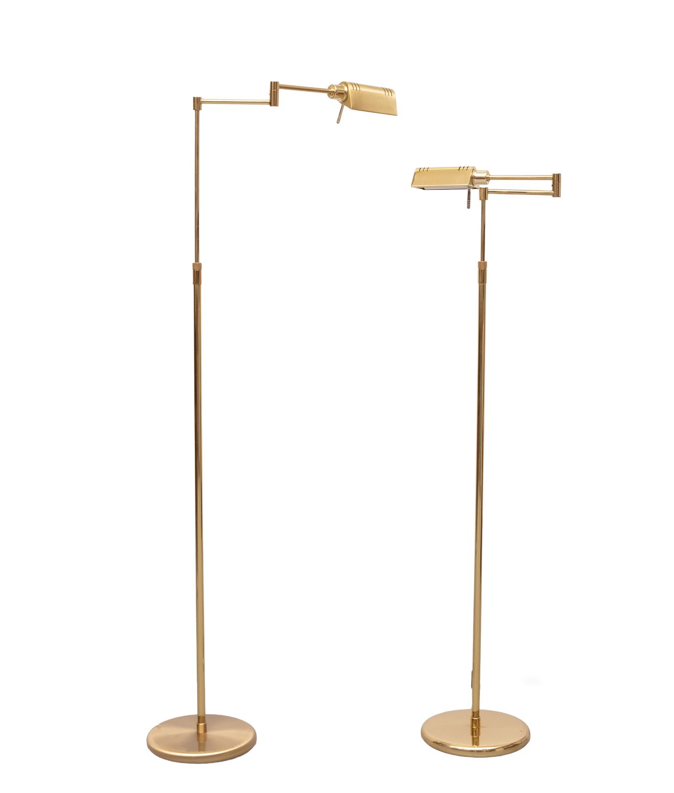 photo furniture Messing zwenkarm halogeenvloerlamp van Holtkoetter, jaren 1980, Duitsland