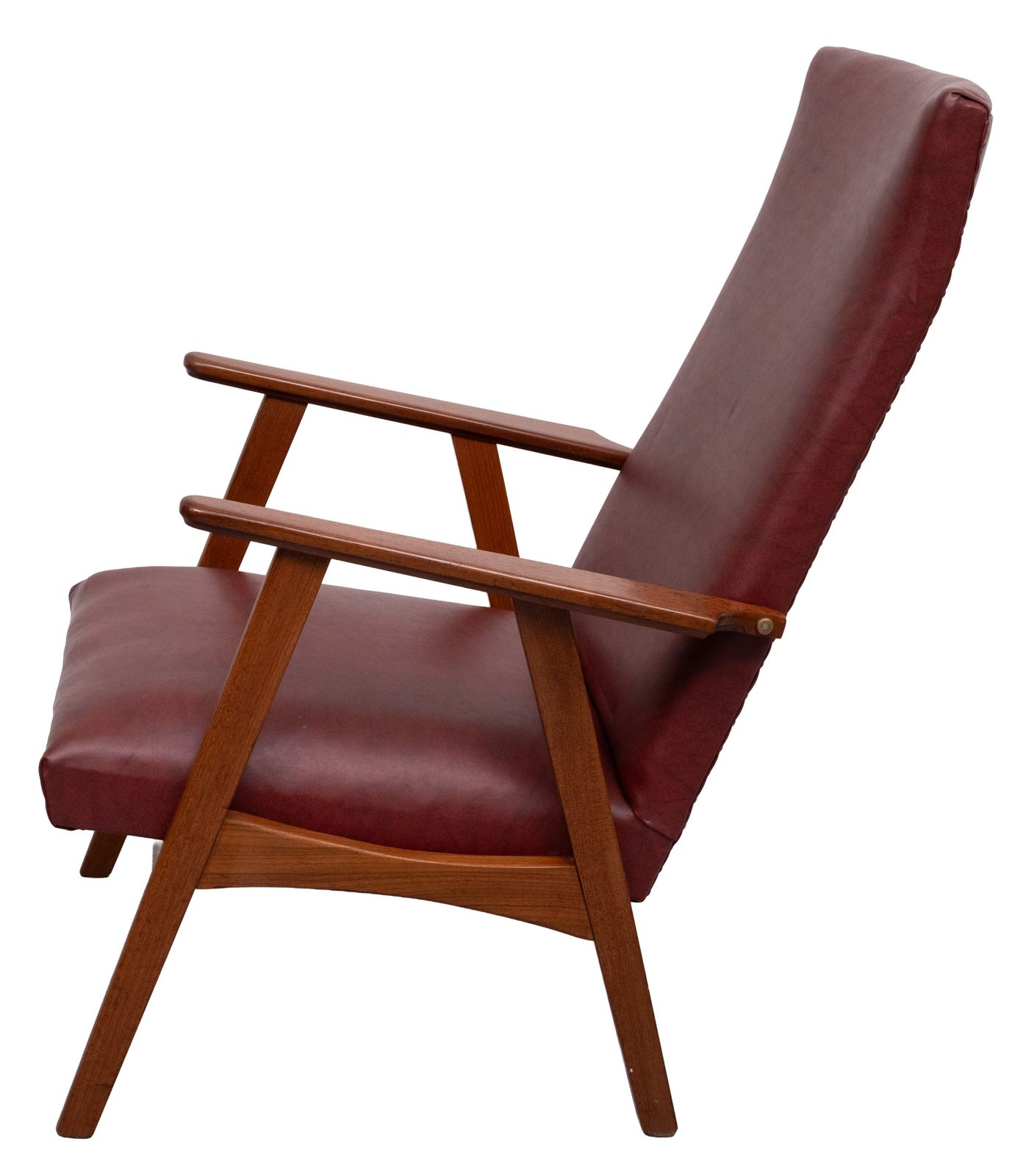 photo for sale Teakhouten fauteuil met hoge rugleuning, jaren 1960, Nederland