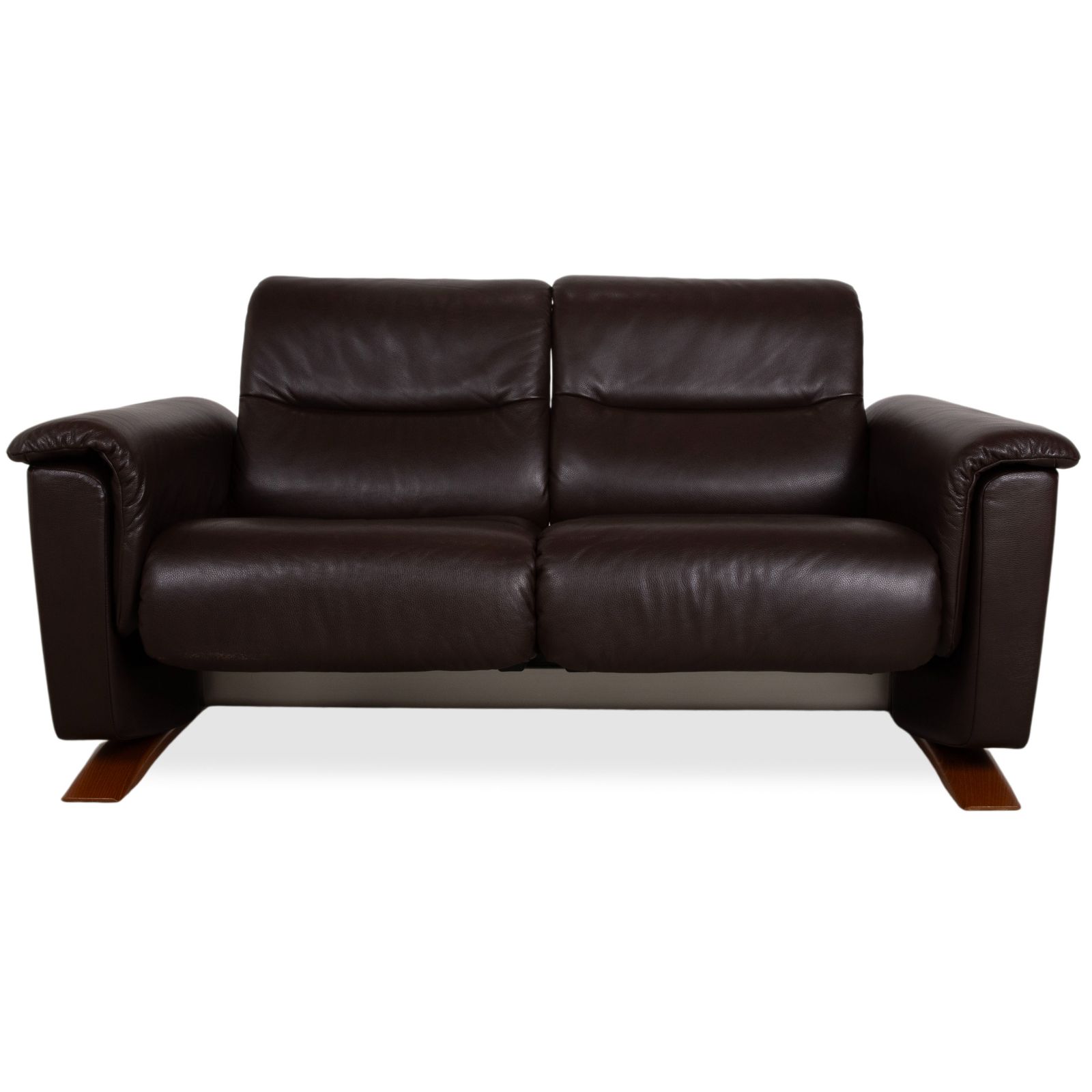 Canapé 2 places Stressless Panorama en cuir lisse marron espresso, fonction manuelle