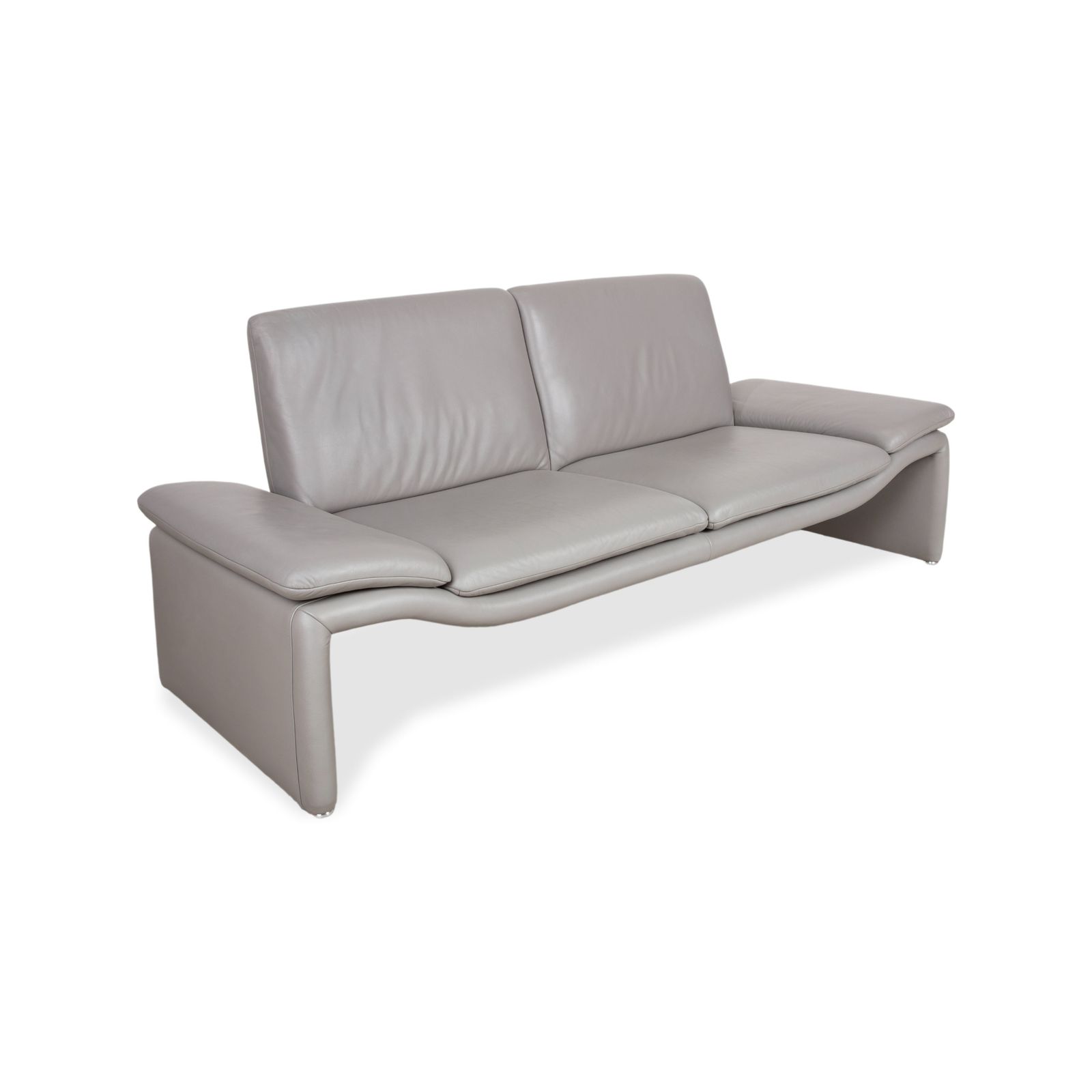 Koinor Leather Three Seater Grey Sofa Manual Function photo for sale