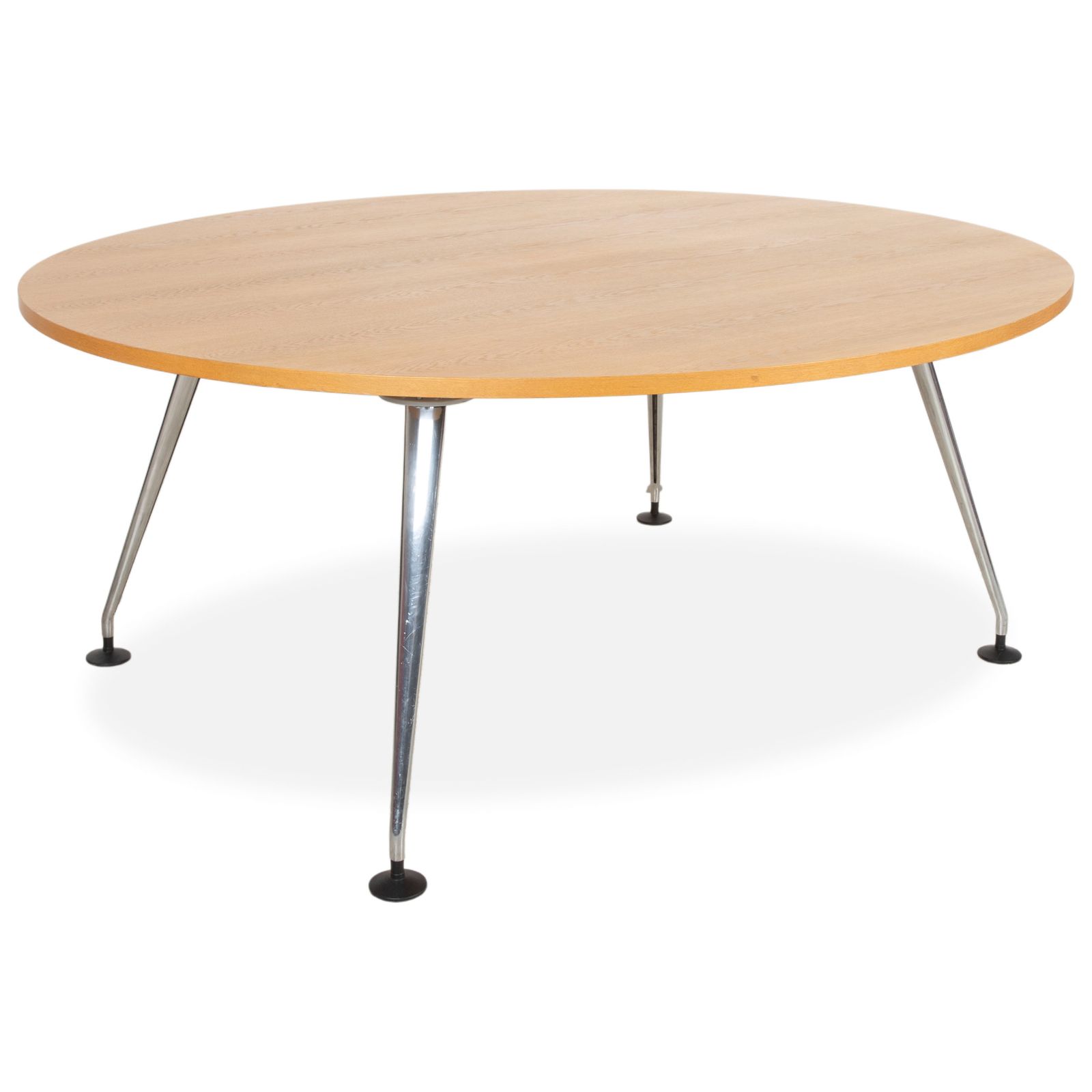 Vitra Medamorph Wood Chrome Dining Table Brown
