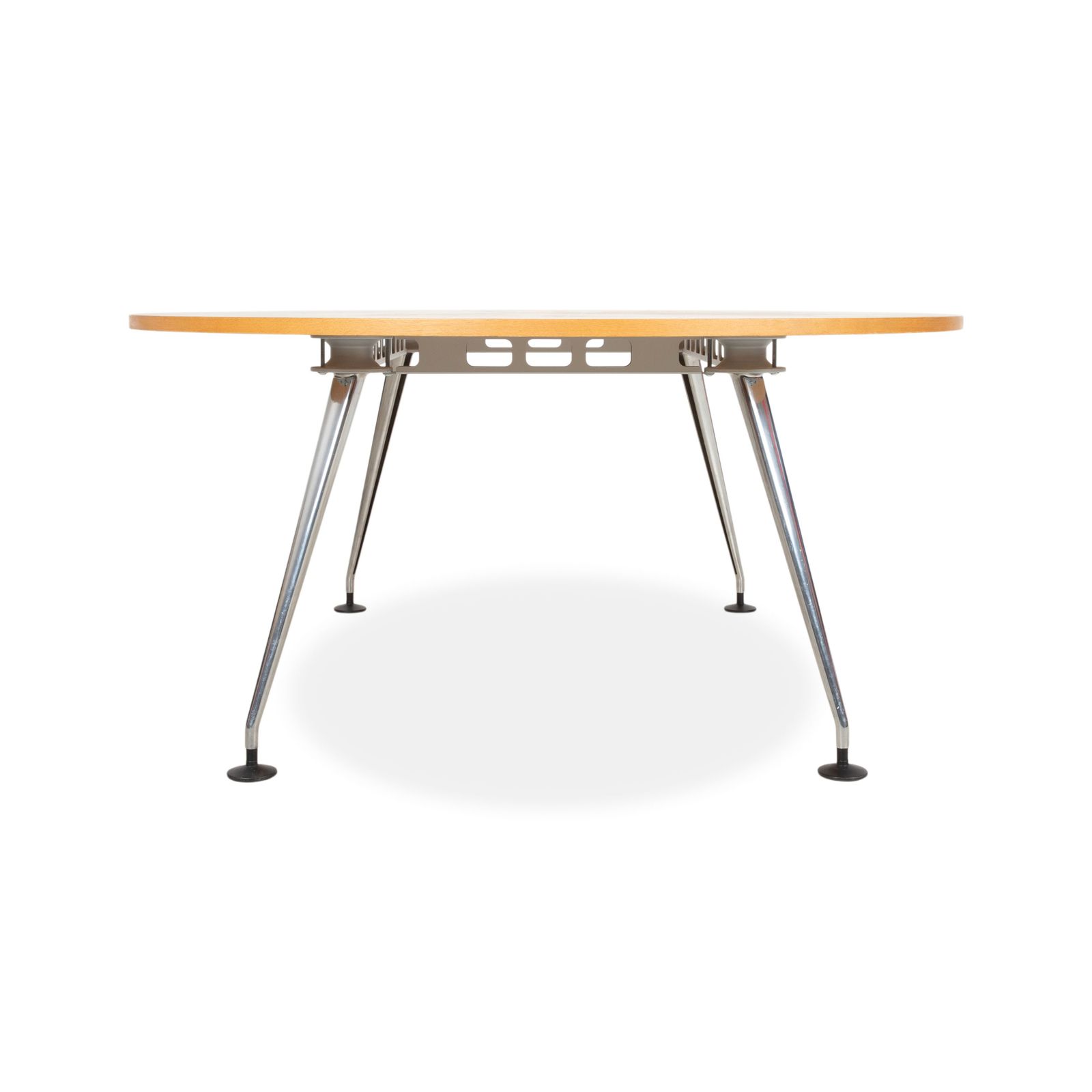 photo for sale Vitra Medamorph Wood Chrome Dining Table Brown