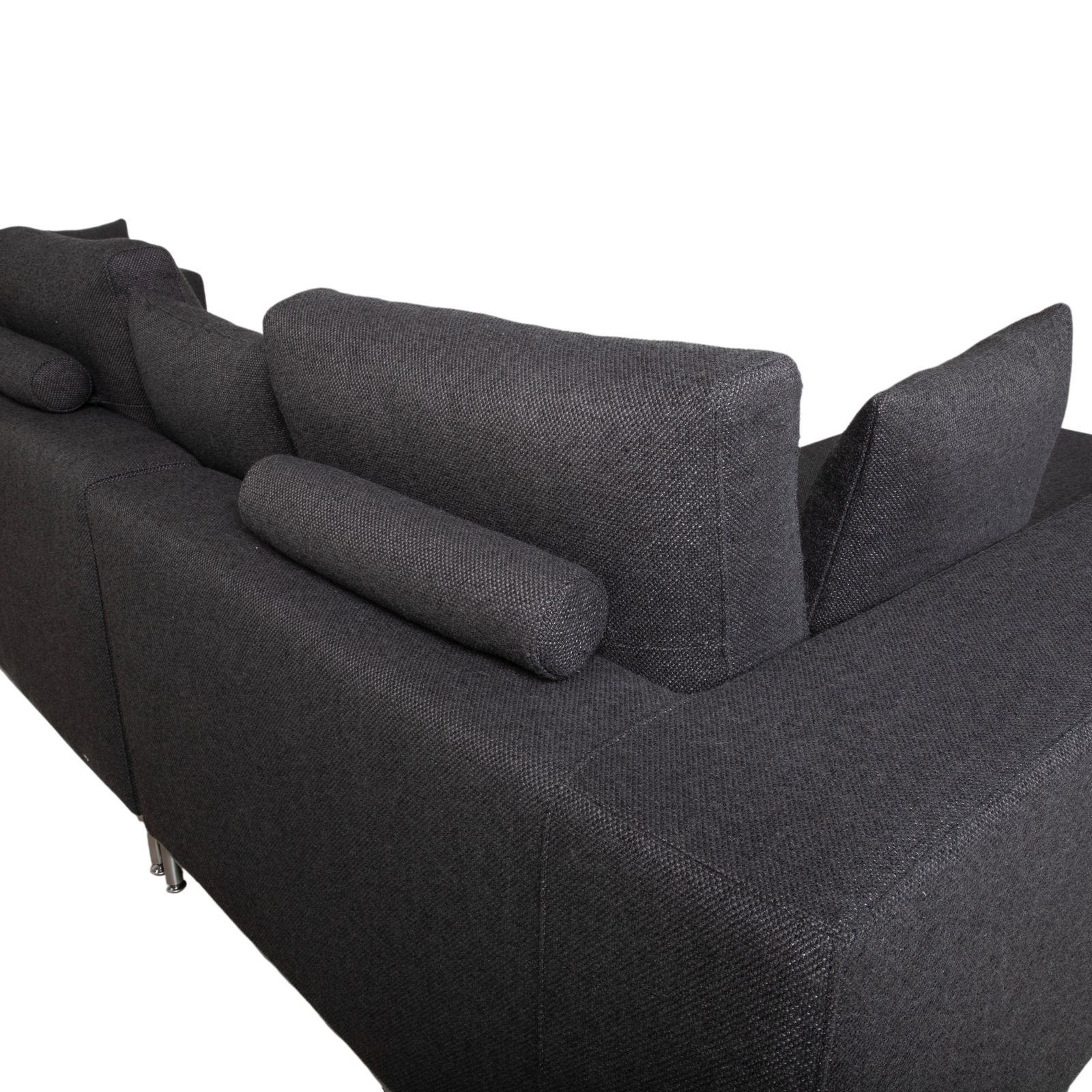 photo furniture Canapé d'angle La Nuova Casa Granada en tissu gris anthracite