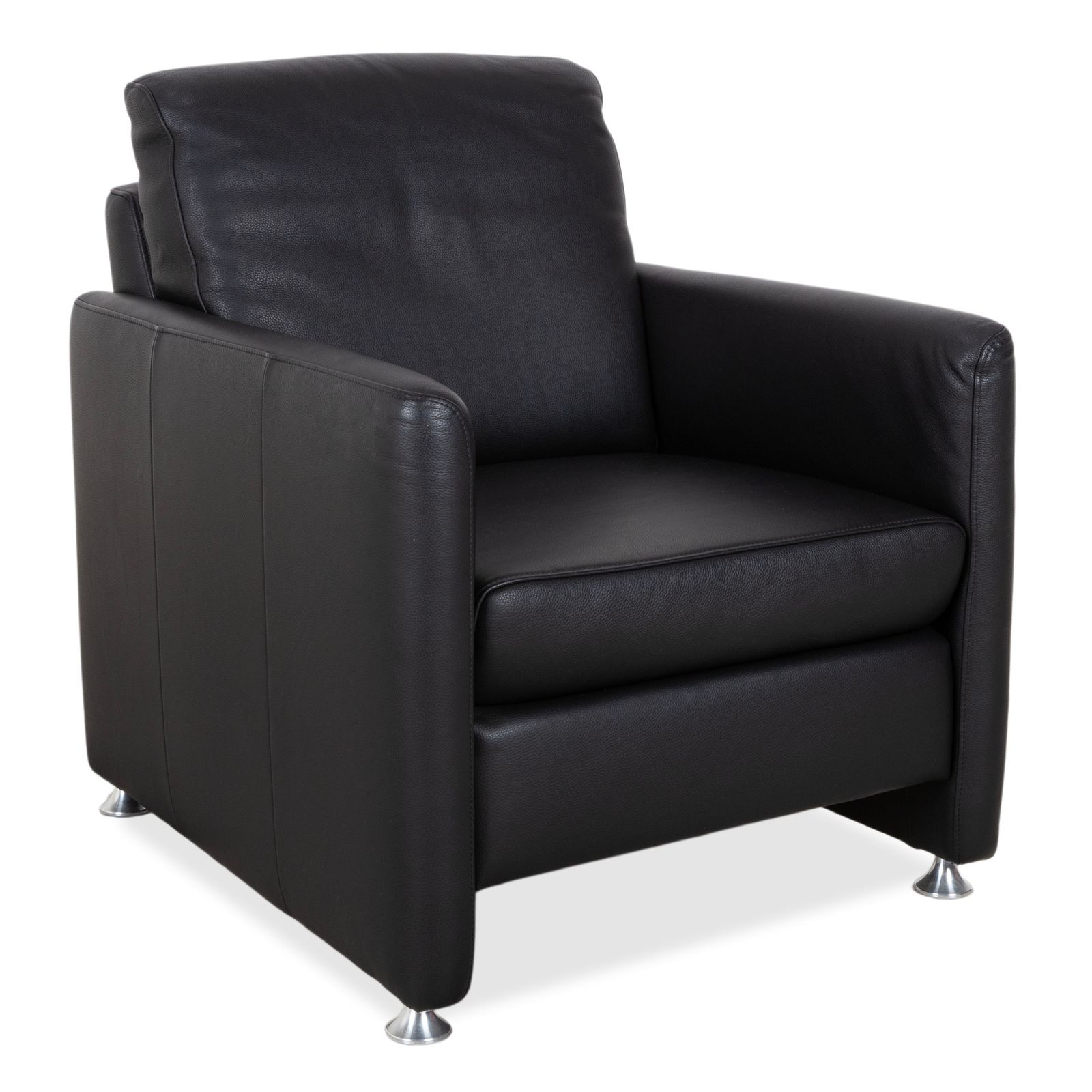 Ewald Schillig Leather Armchair Black