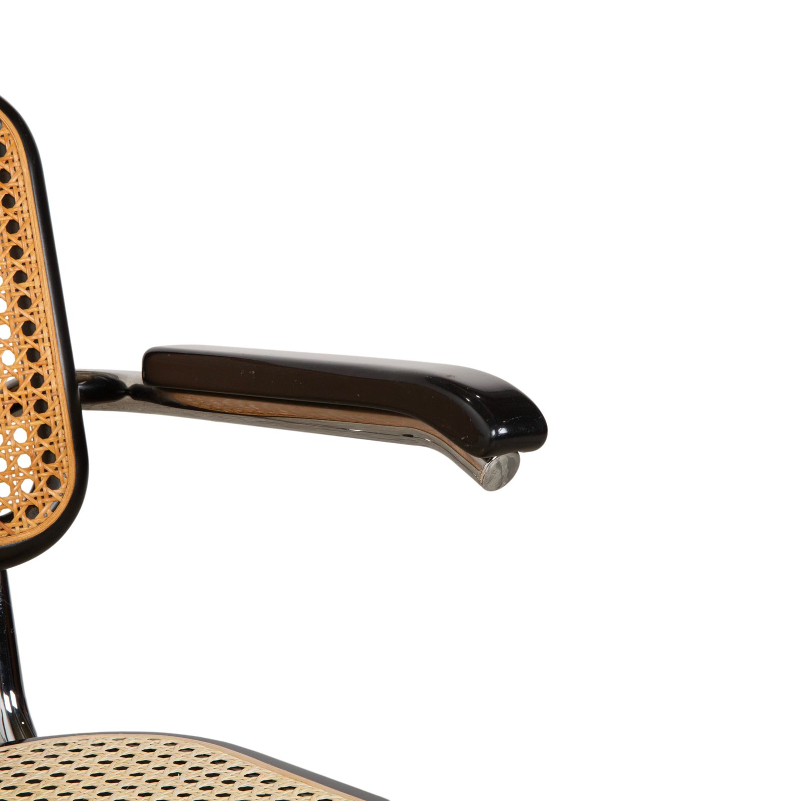 Chaise à piètement cantilever Thonet S 64 en métal noir photo Mobilier