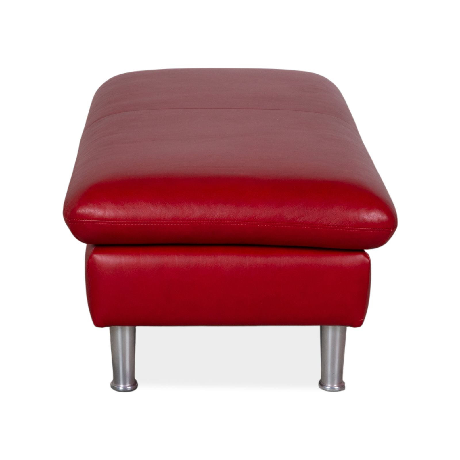 photo furniture Tabouret Willi Schillig Loop en cuir rouge