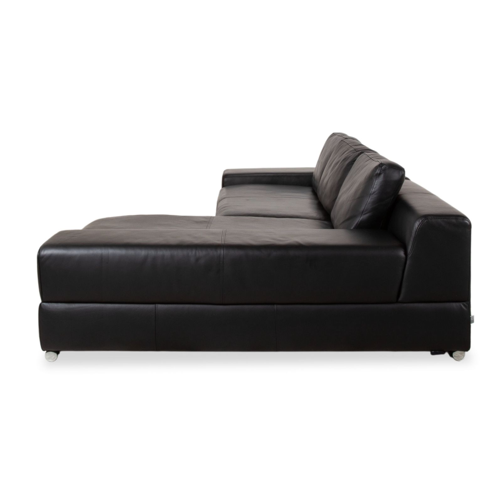 Mobilier Canapé d'angle Ewald Schillig en cuir noir photo