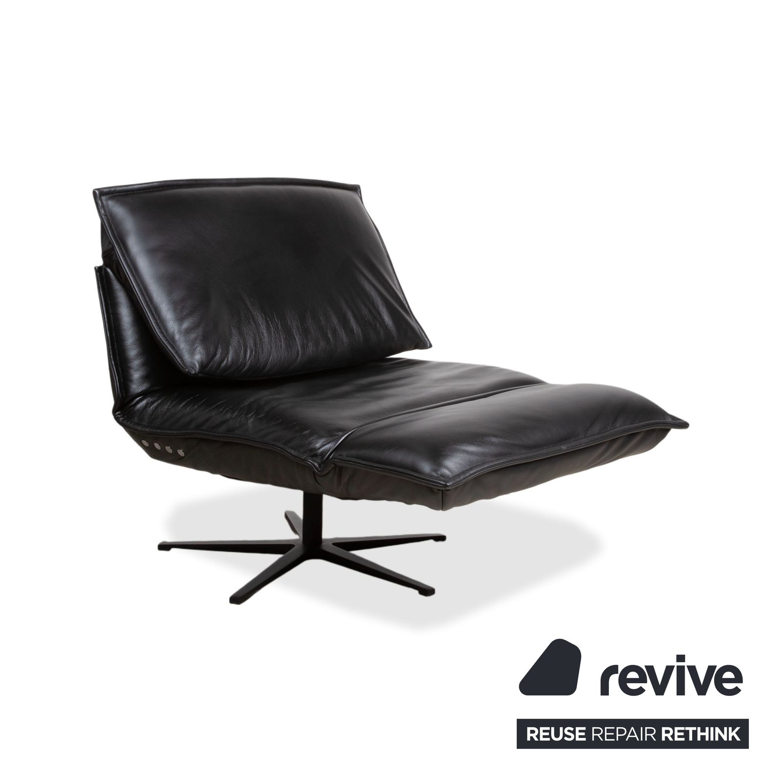 Fauteuil Koinor Free Motion Edit 2 en cuir noir, fonction électrique et inclinaison réglable photo Mobilier