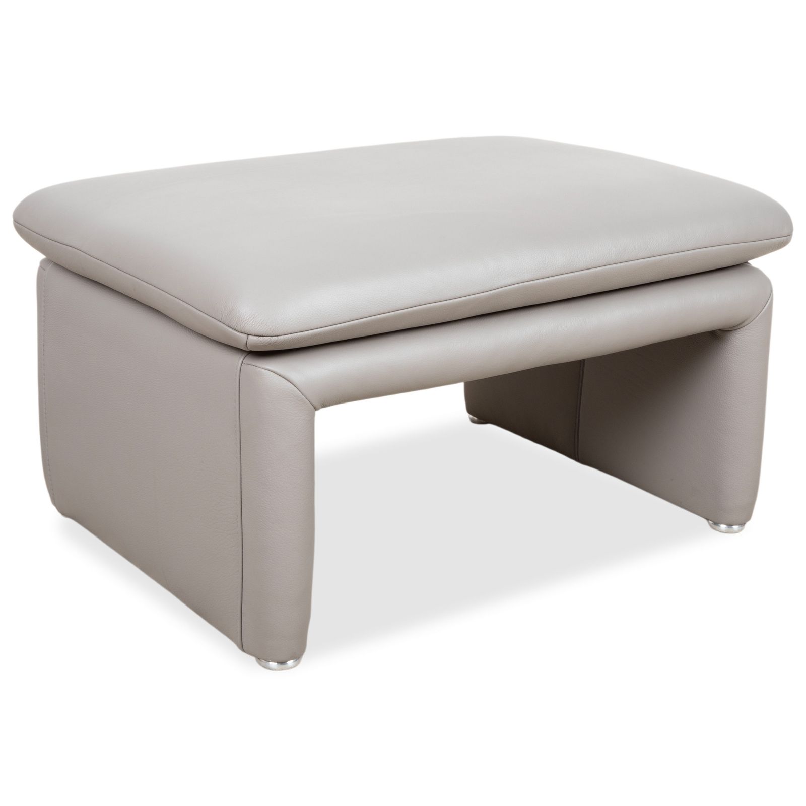 Pouf Koinor en cuir gris