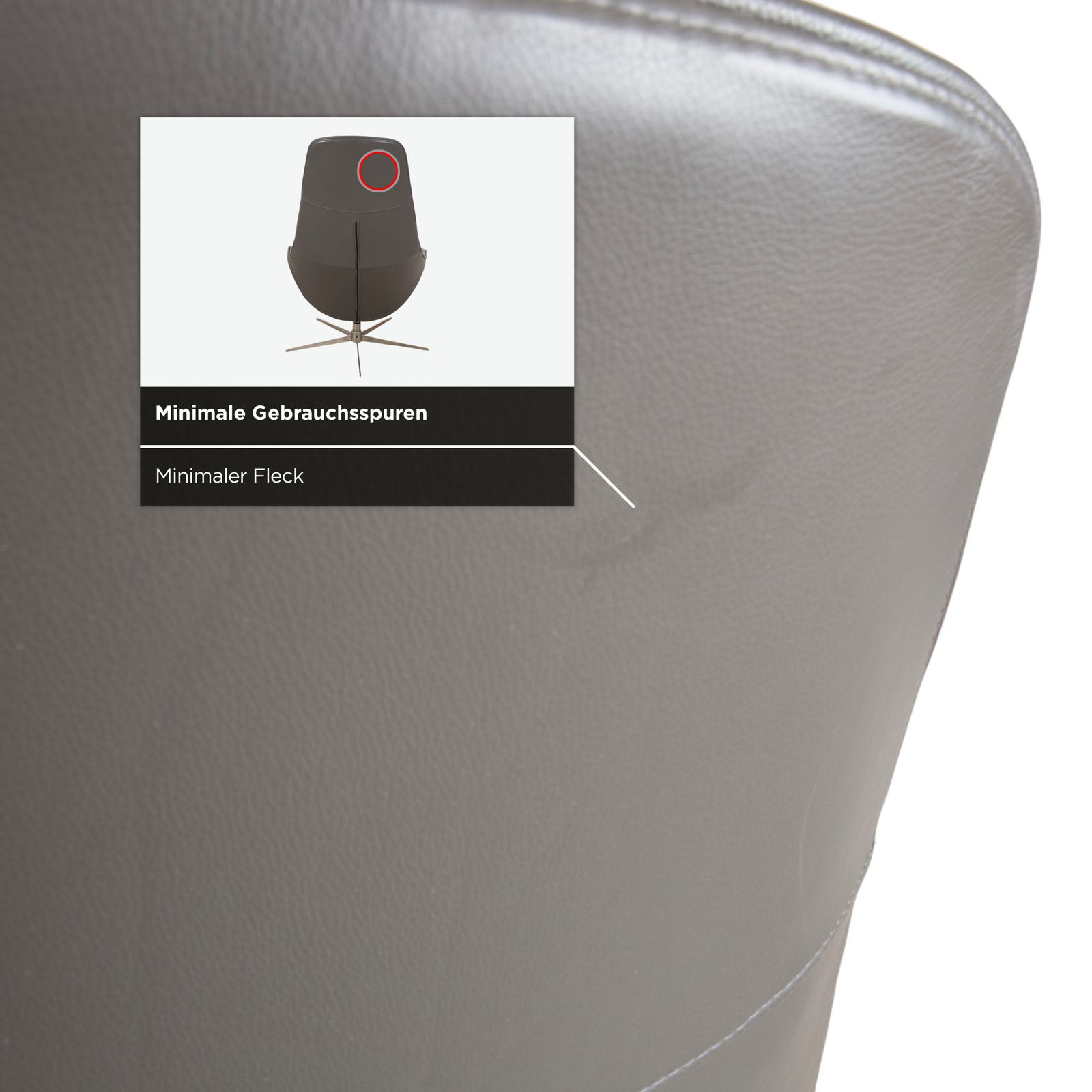 photo furniture Boconcept Boston Leren Fauteuil Set Grijs Bruin Taupe Estoril Semi-Aniline Leer 0959 Manuele Draai- en Schommelfunctie