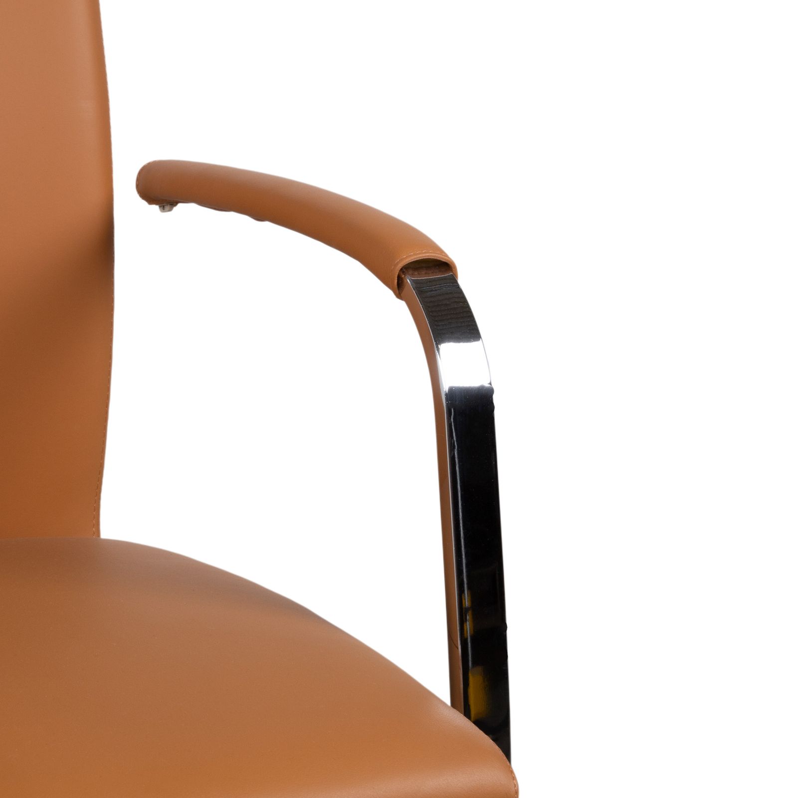 Lot de 6 chaises Tonon Swing en cuir et chrome, cognac brun photo buy