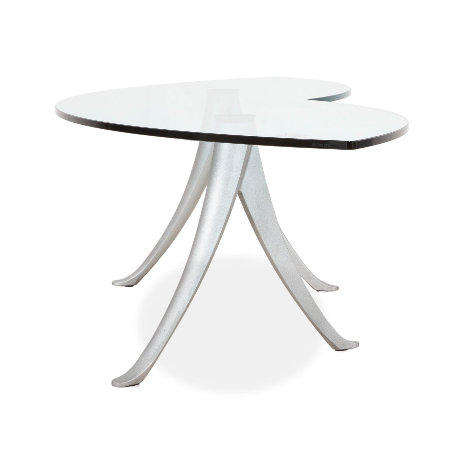 photo for sale Rolf Benz 5021 Glass Coffee Table Aluminum Oval Round