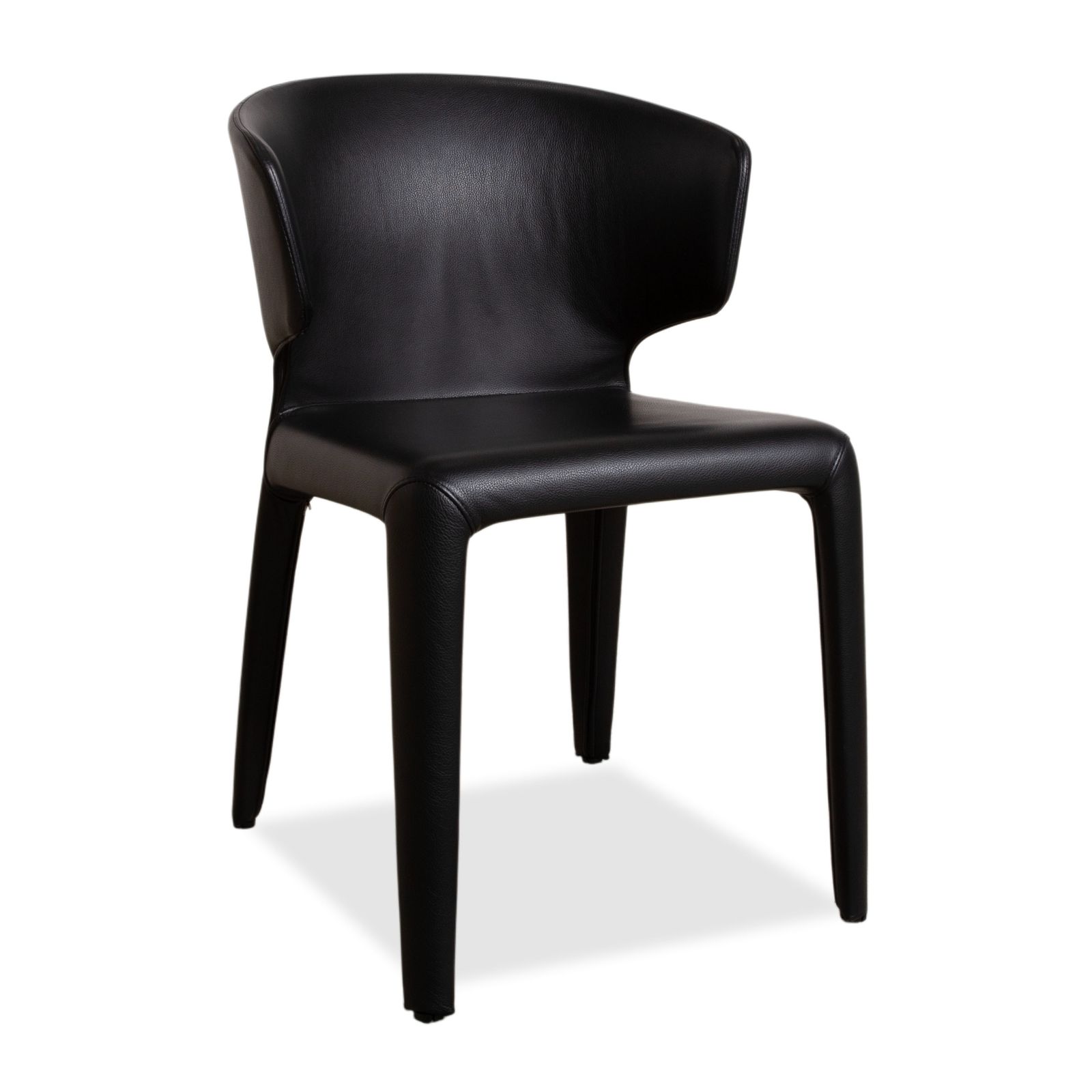 8-delig set Cassina Hola leren stoelen, zwart, voor eetkamer photo for sale