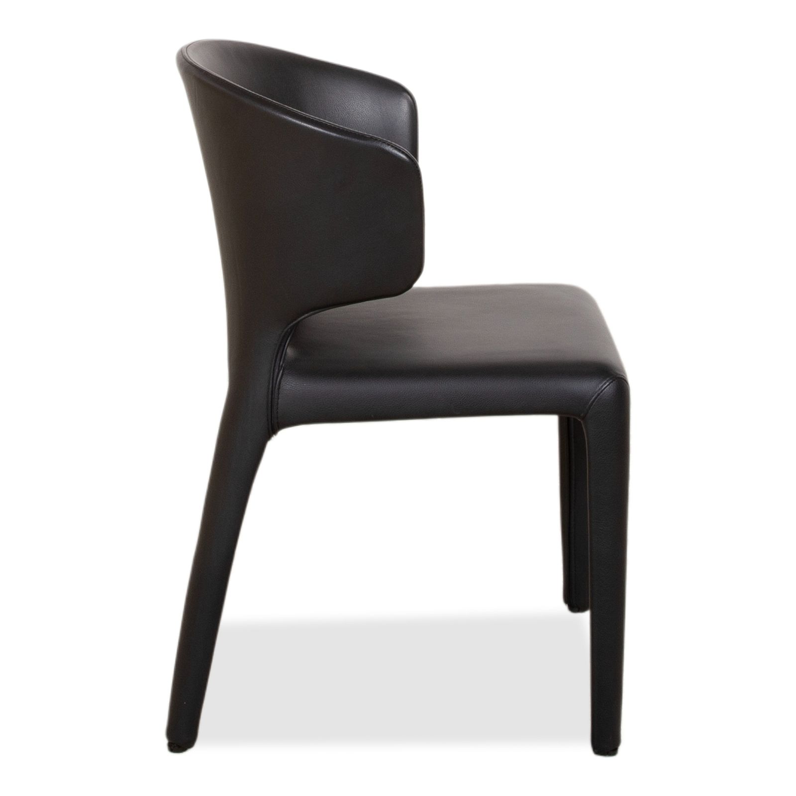 photo for sale 8-delig set Cassina Hola leren stoelen, zwart, voor eetkamer