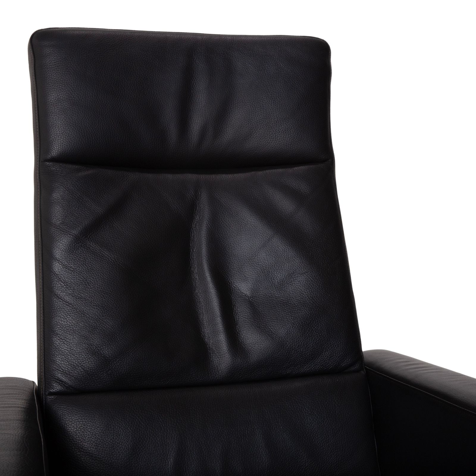 Brühl Shane Leren Fauteuil, Zwart, Manuele Reclinefunctie photo 1005.0