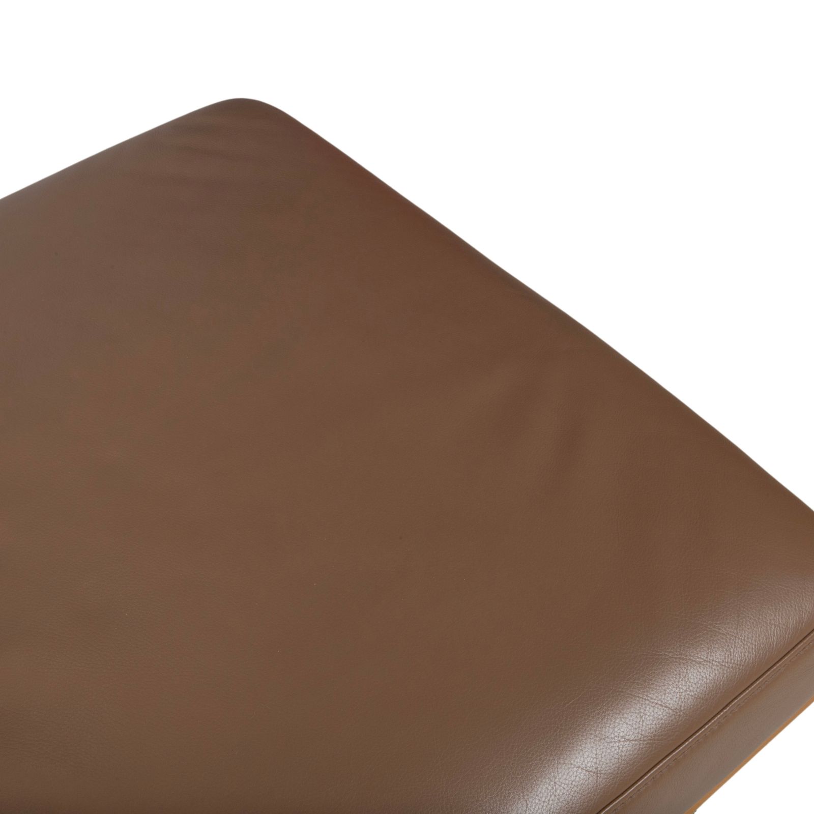 Tabouret Joop 24/7 en cuir et bois, pieds en chrome, caramel photo 558.0