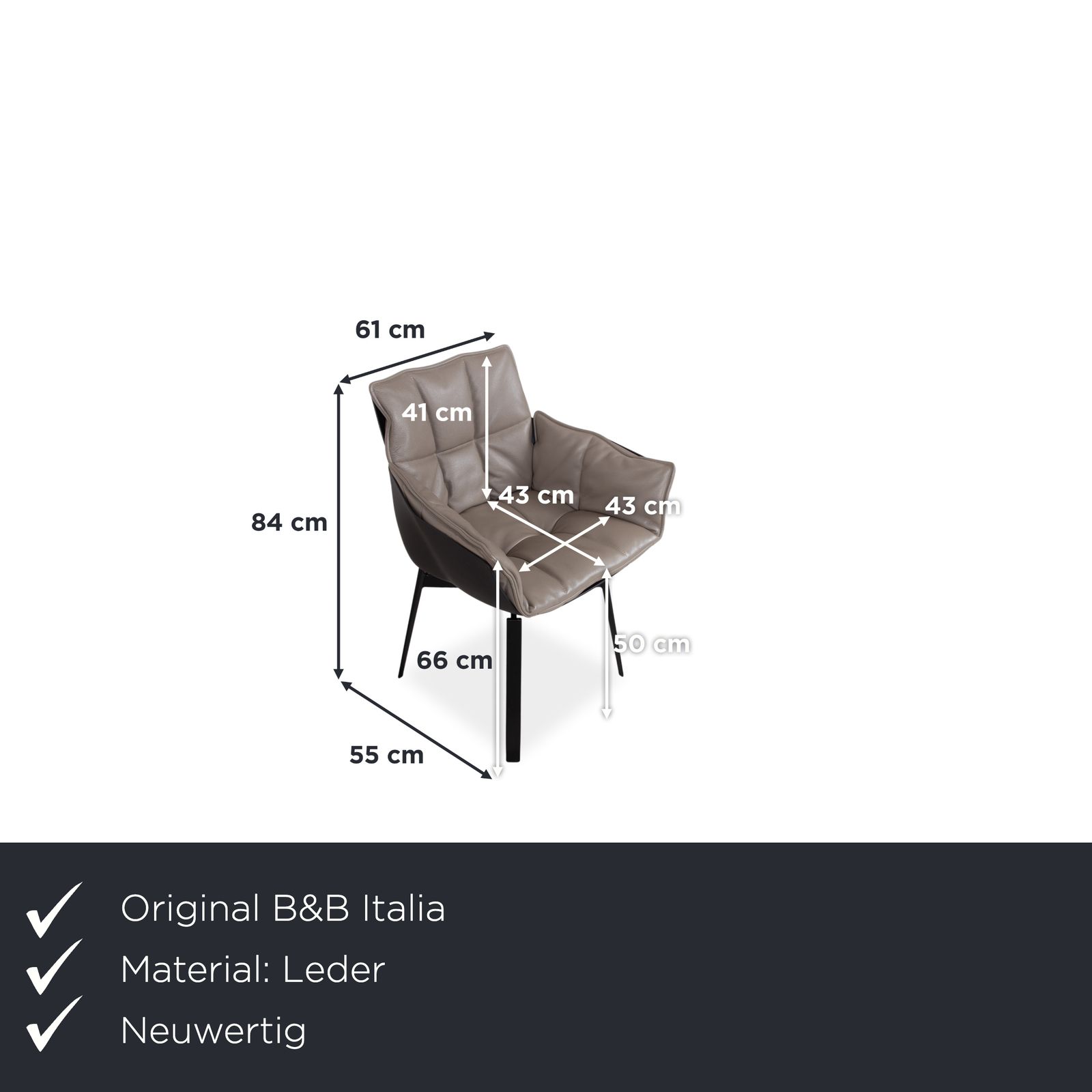 Set Of 4 B&B Italia Husk Leather Chairs, Brown, Taupe, And Beige photo furniture