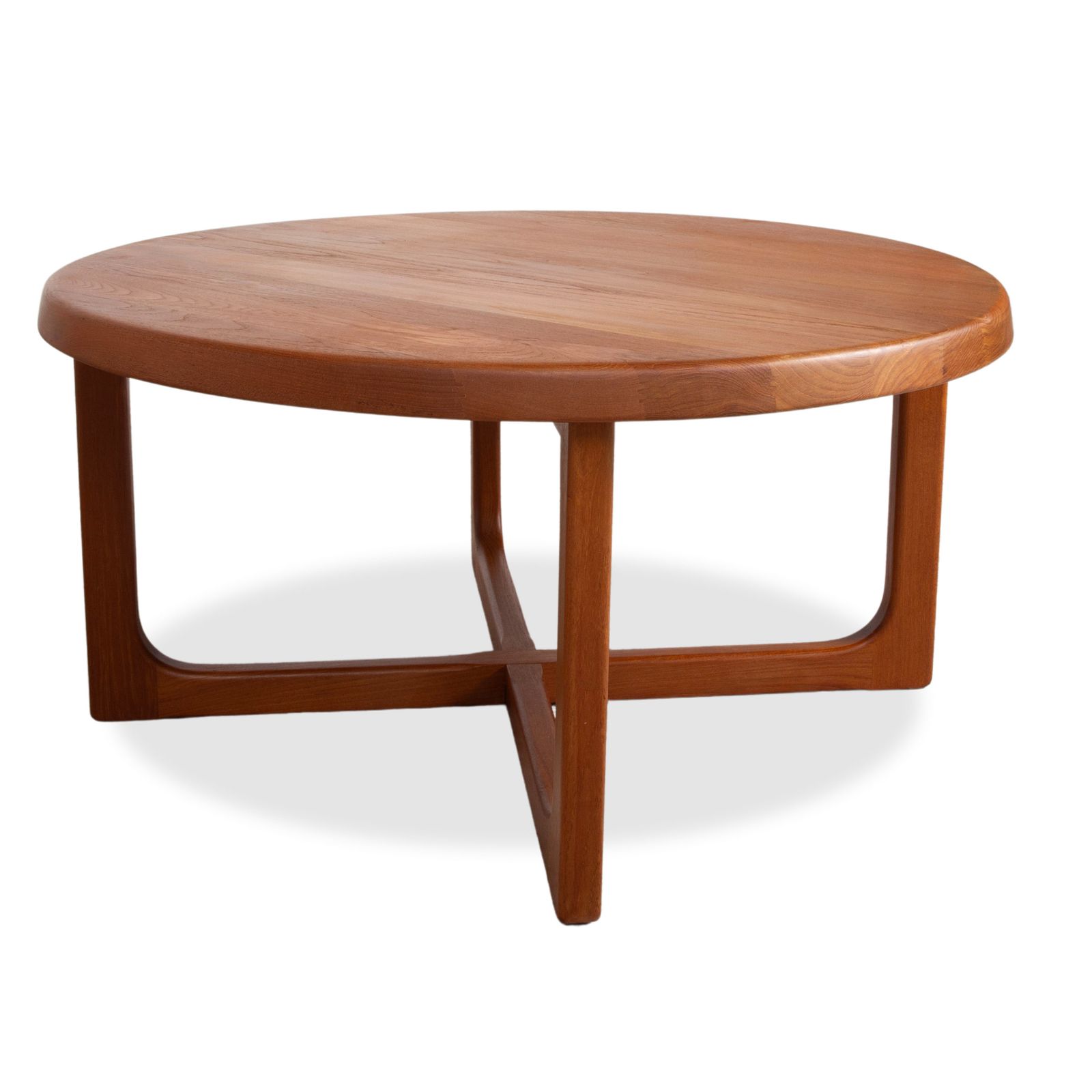 Mid Century Houten Salontafel, Bruin, 97 x 97 cm