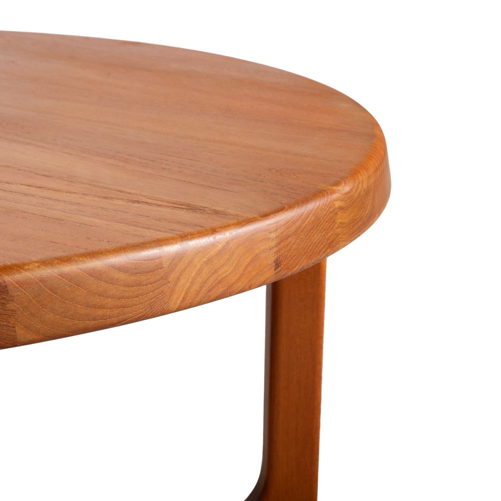 Table basse mid-century en bois, marron, 97 x 97 cm photo for sale