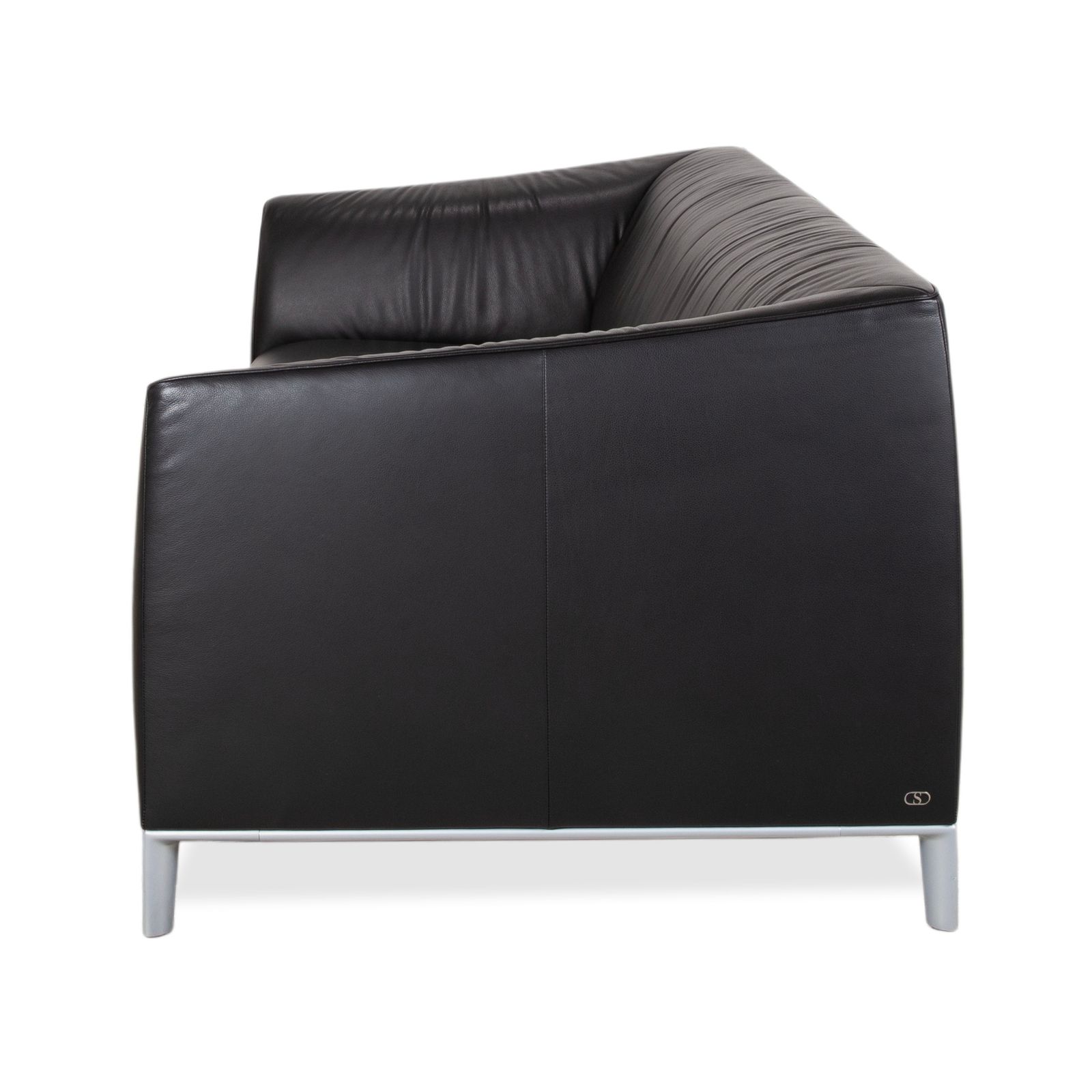 Meubels De Sede DS-276 Leather Two Seater Black Sofa photo