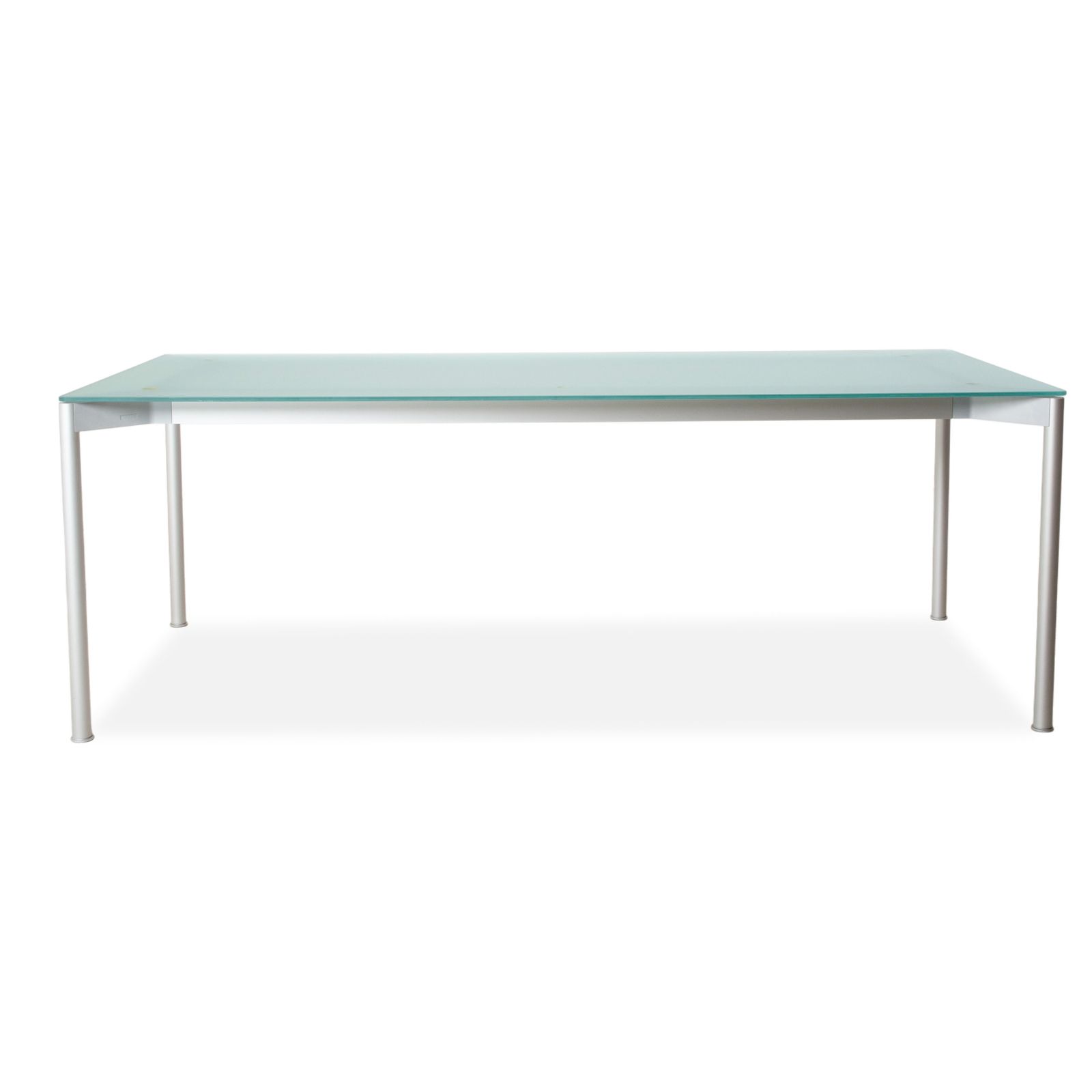photo furniture Interlübke bureau van glas en metaal, poedercoating, 210 x 90 cm