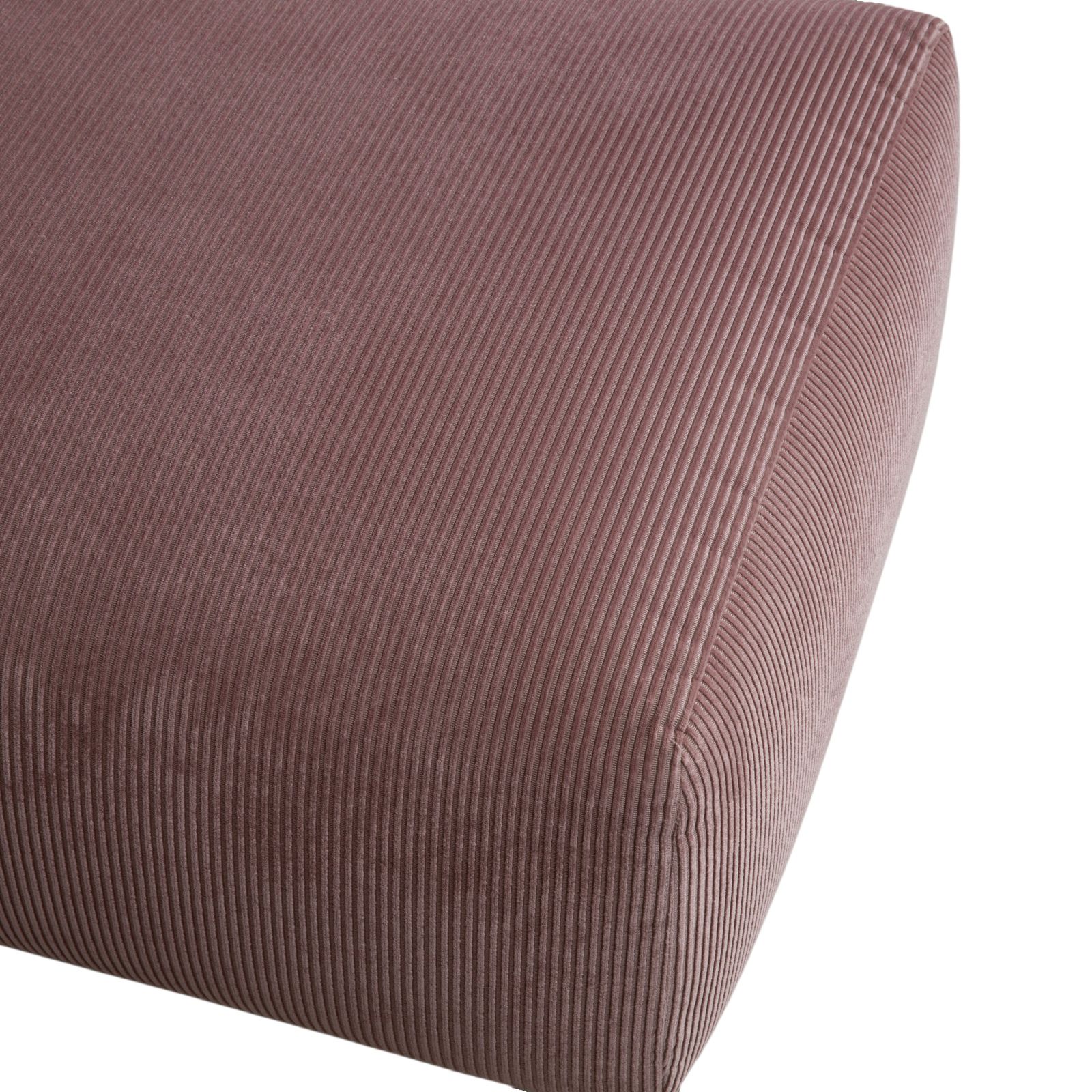 Canapé 3 places COR Moss en tissu velours côtelé rose mauve, avec ottoman photo 6259.0