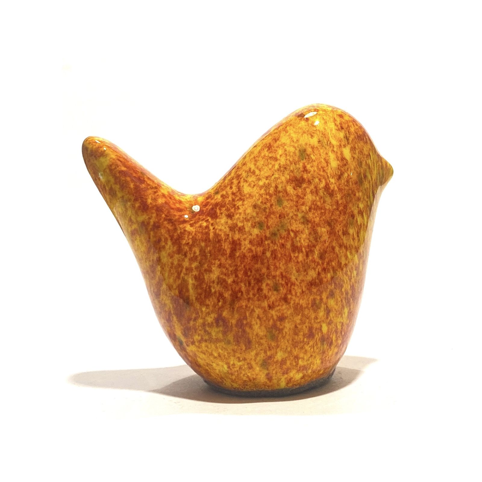 Otto Keramik vogel in Fire-glazuur, keramisch ornament in West German Pottery-stijl photo for sale