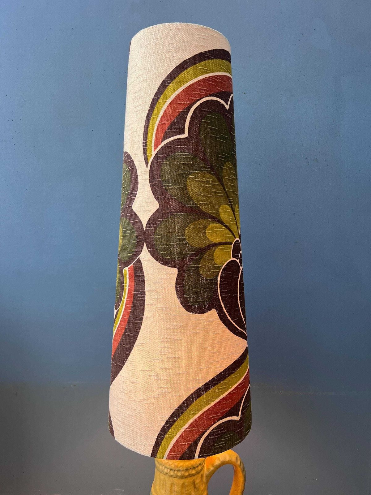 Vintage West Germany Groene Keramische Space Age Vloerlamp photo for sale
