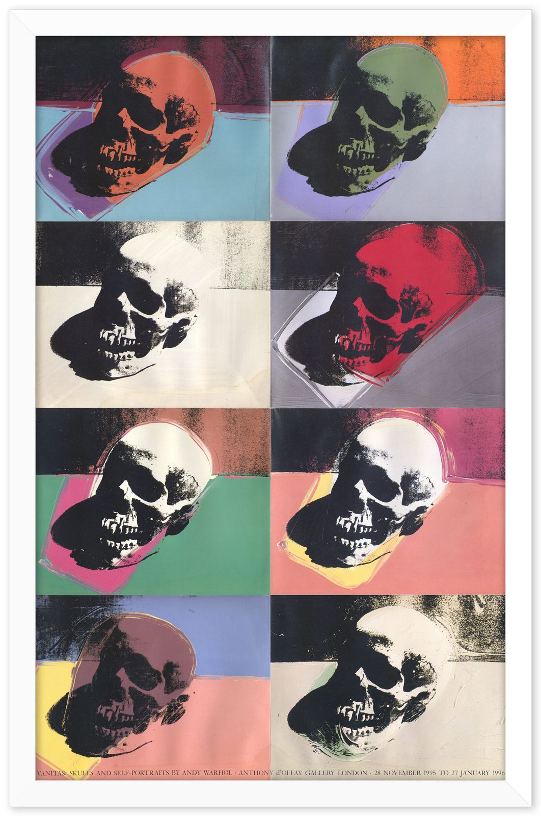 Grote, grafische gelimiteerde oplage ingelijste Warhol-poster