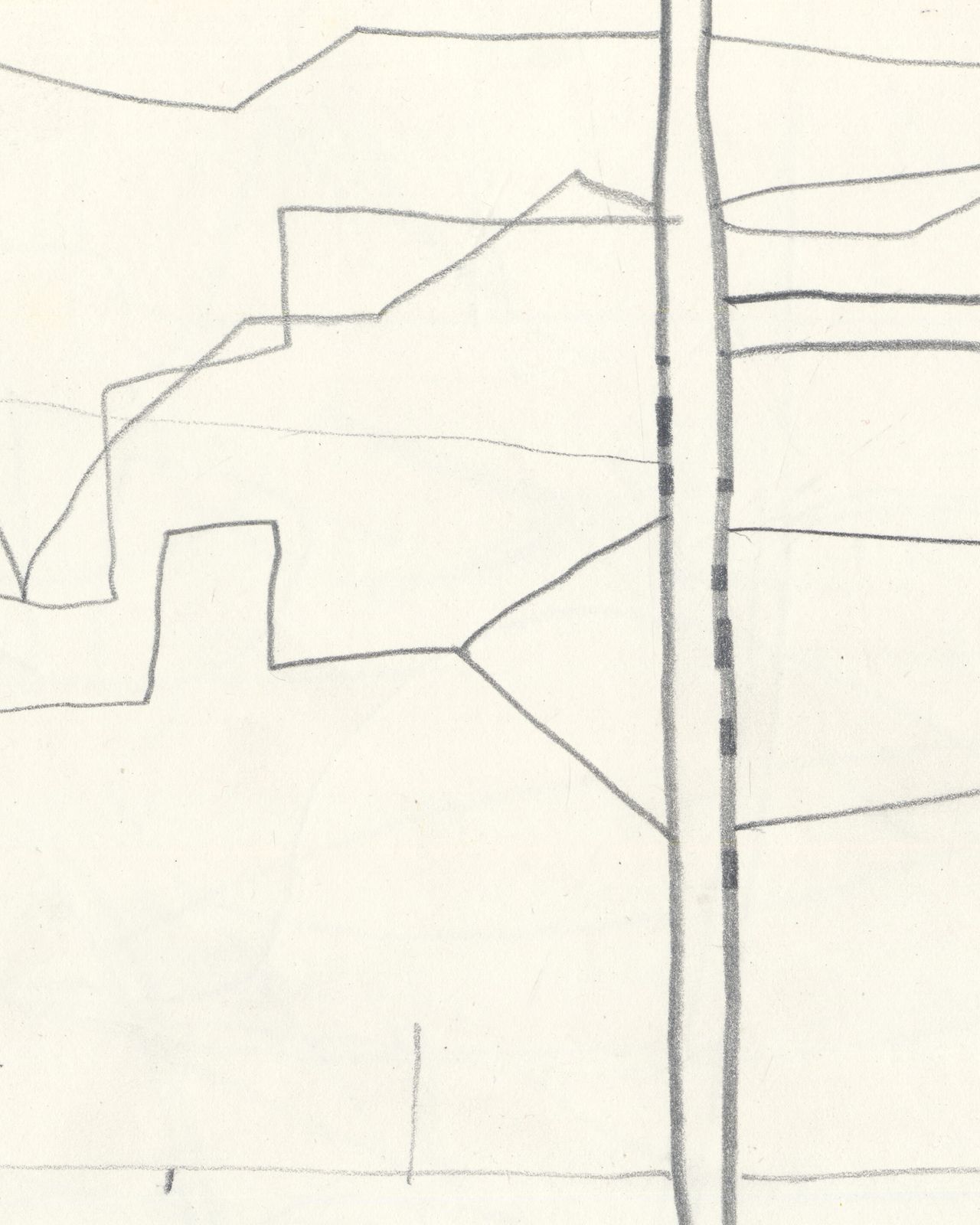 Elegante potloodtekening van de Britse modernist Henry Cliffe photo Kunst