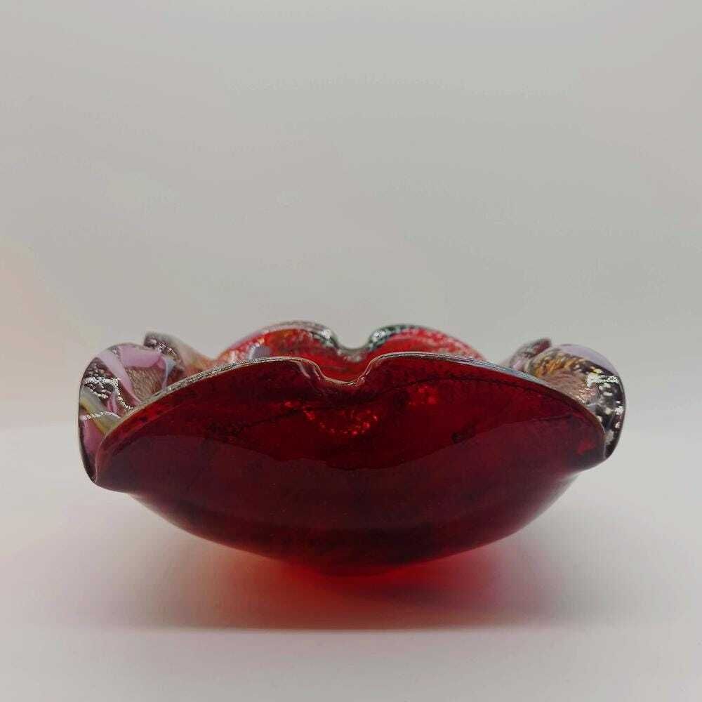 1950s Stunning Ashtray In Murano Glass By Dino Martens   Tutti Frutti. Made In Italy. 13 Cm. / 5.11 Inches photo Home Decor