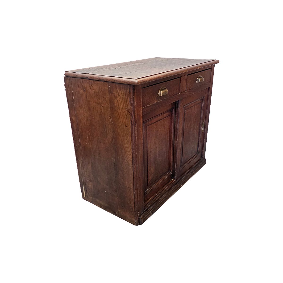 Antiek Frans eiken dressoir met schuifdeuren, 2e helft 1800s photo buy
