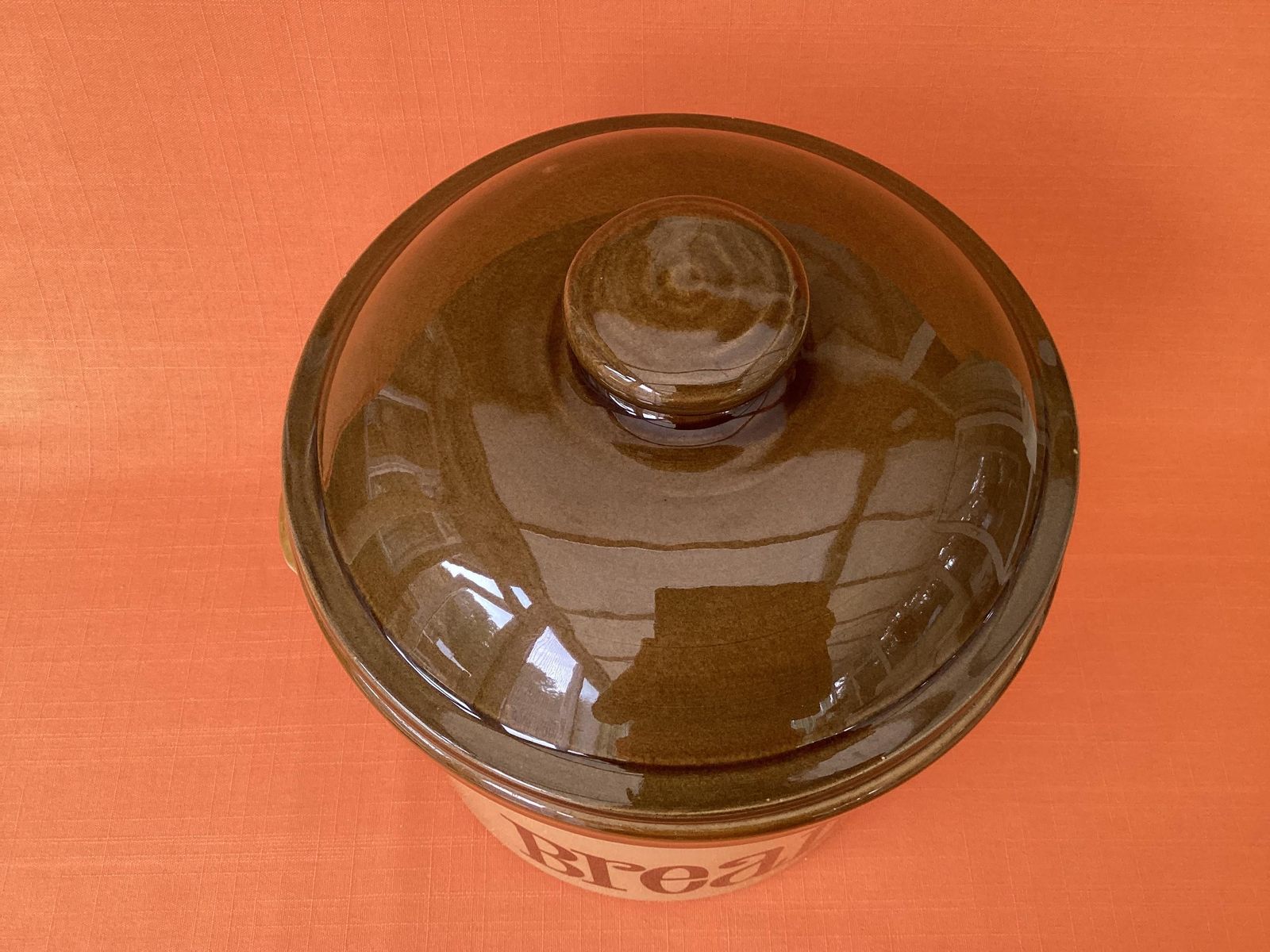 TG Green Granville broodpot uit de jaren 1970, traditionele aardewerken voorraadpot photo 75.0