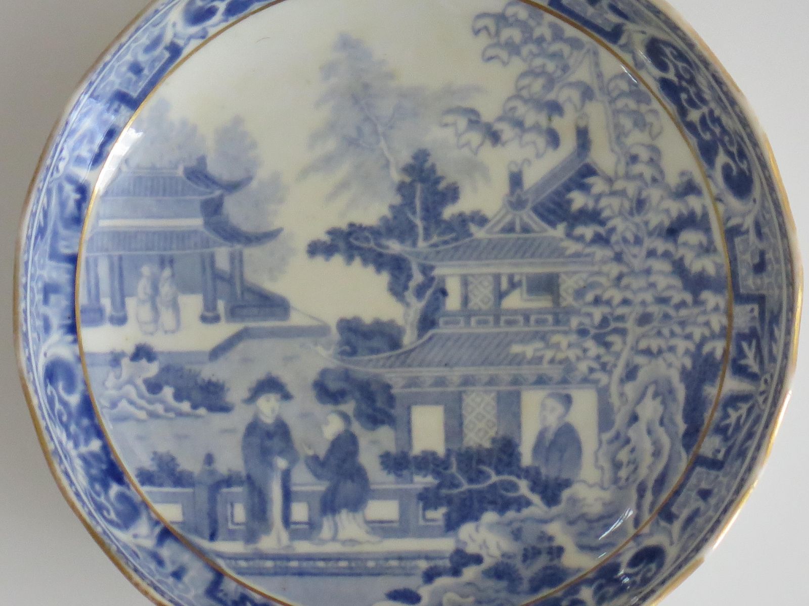 Miles Mason Porcelain Coffee Can & Saucer Blue And White Pattern, Circa 1805. photo buy