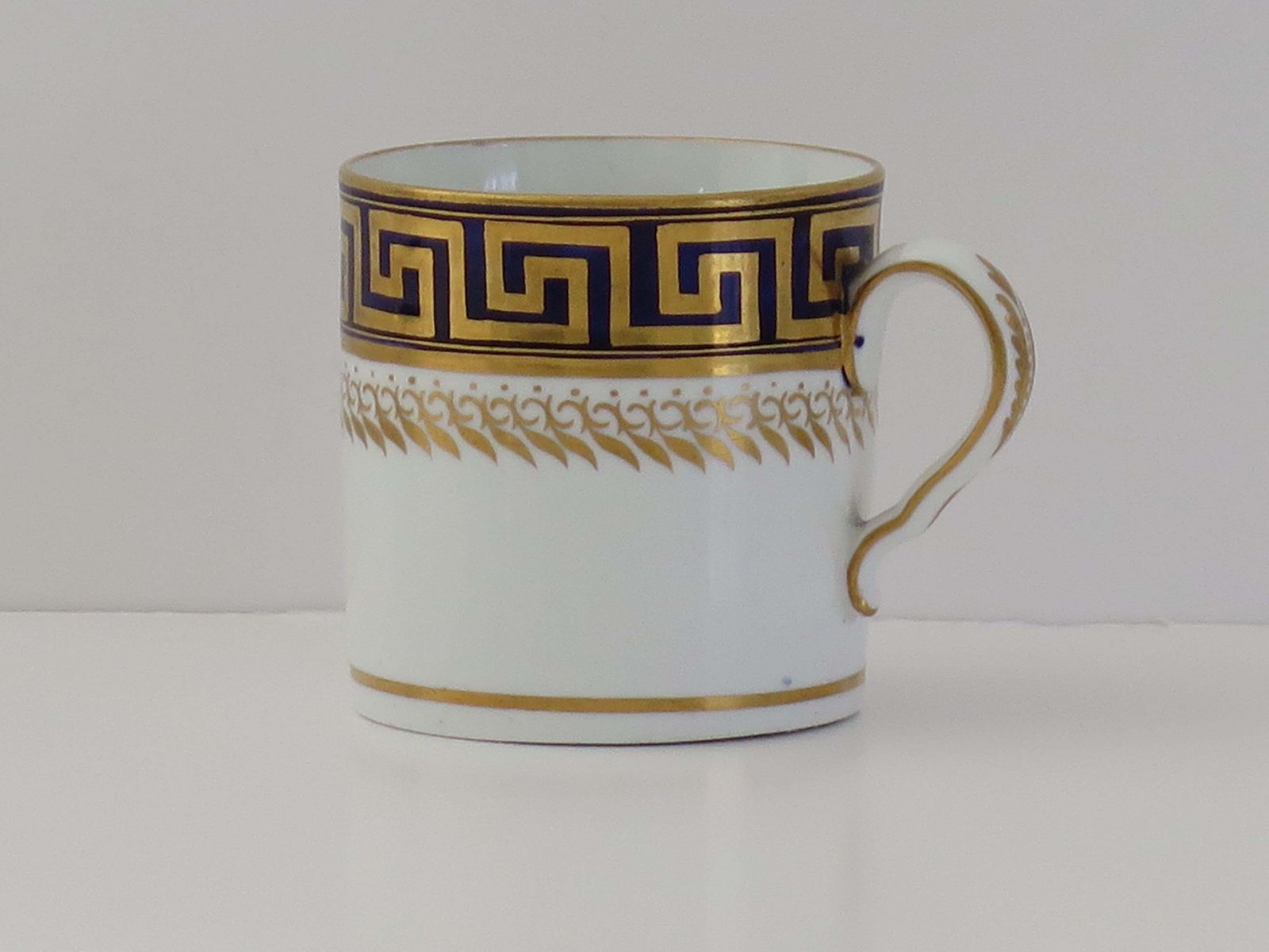George III Porcelain Coffee Can By Josiah Spode Greek Key Pat'n 742, Circa 1810. photo for sale